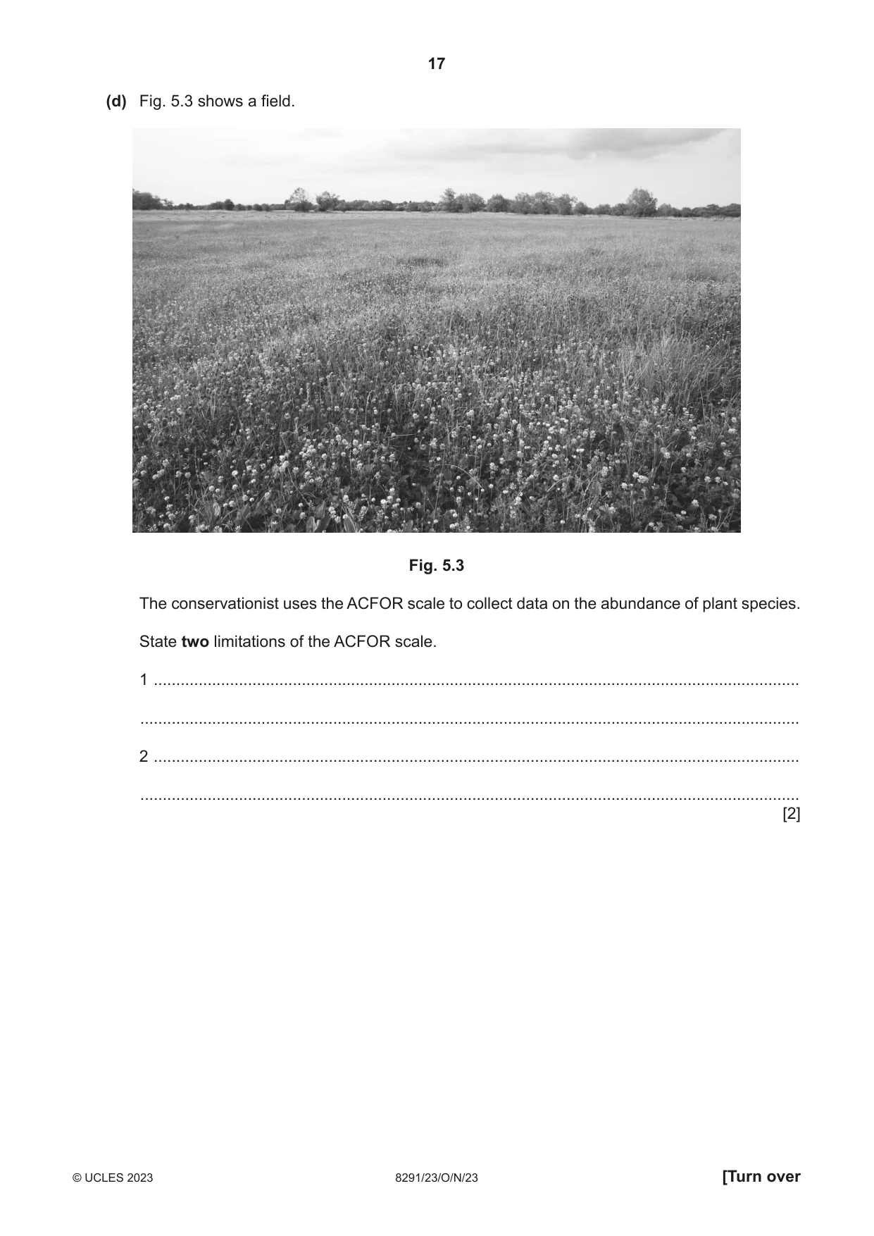 Cambridge A Level Environmental Management (AS only) 8291 2023 Oct/Nov Paper 2 · Variant 3 question paper, page 17 of 20