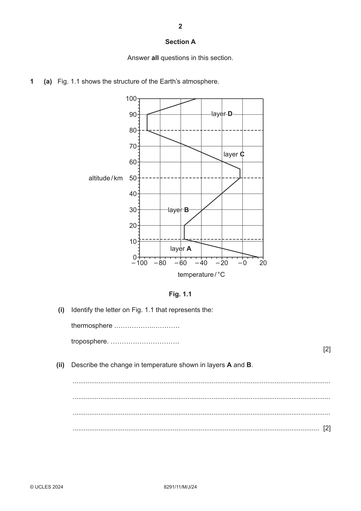 Cambridge A Level Environmental Management (AS only) 8291 2024 May/June Paper 1 · Variant 1 question paper, page 2 of 20