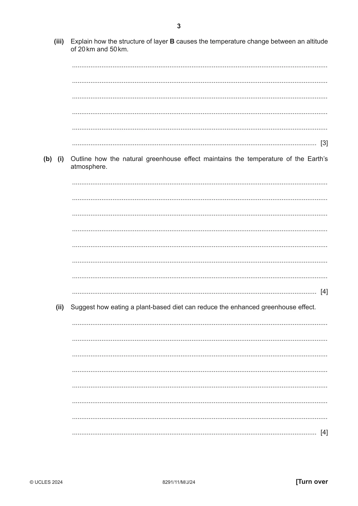 Cambridge A Level Environmental Management (AS only) 8291 2024 May/June Paper 1 · Variant 1 question paper, page 3 of 20