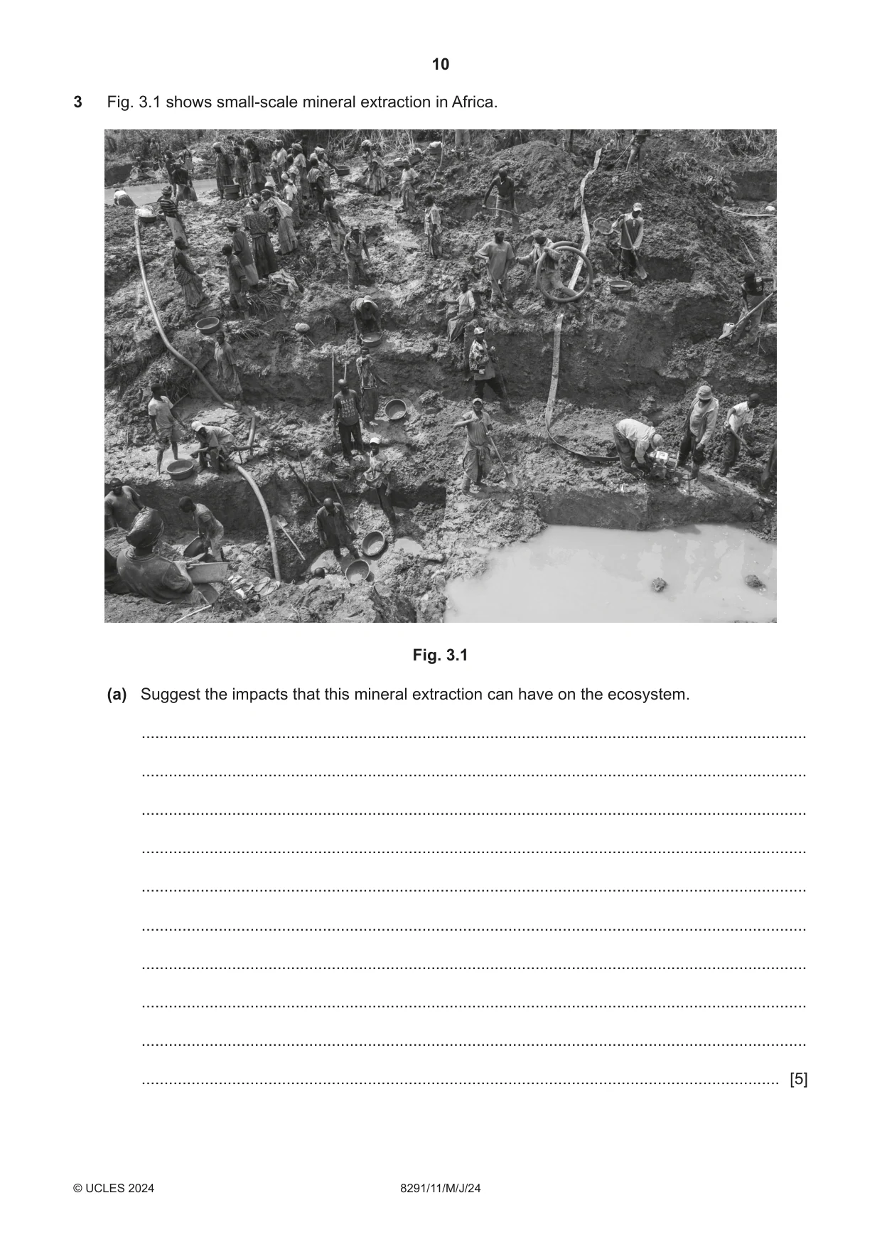 Cambridge A Level Environmental Management (AS only) 8291 2024 May/June Paper 1 · Variant 1 question paper, page 10 of 20