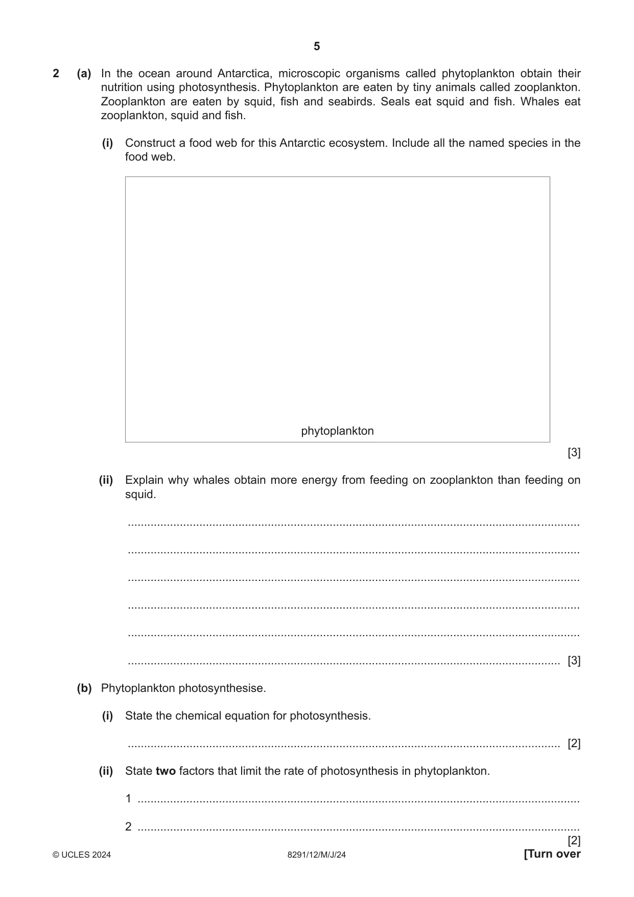 Cambridge A Level Environmental Management (AS only) 8291 2024 May/June Paper 1 · Variant 2 question paper, page 5 of 20