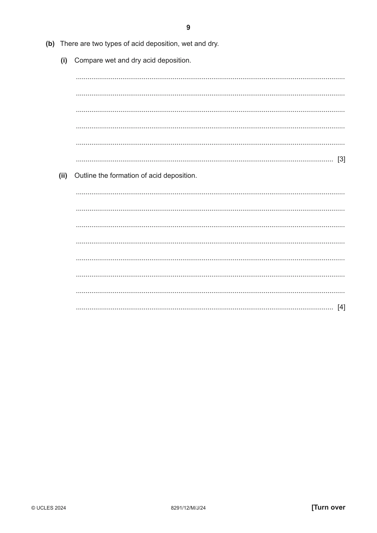 Cambridge A Level Environmental Management (AS only) 8291 2024 May/June Paper 1 · Variant 2 question paper, page 9 of 20