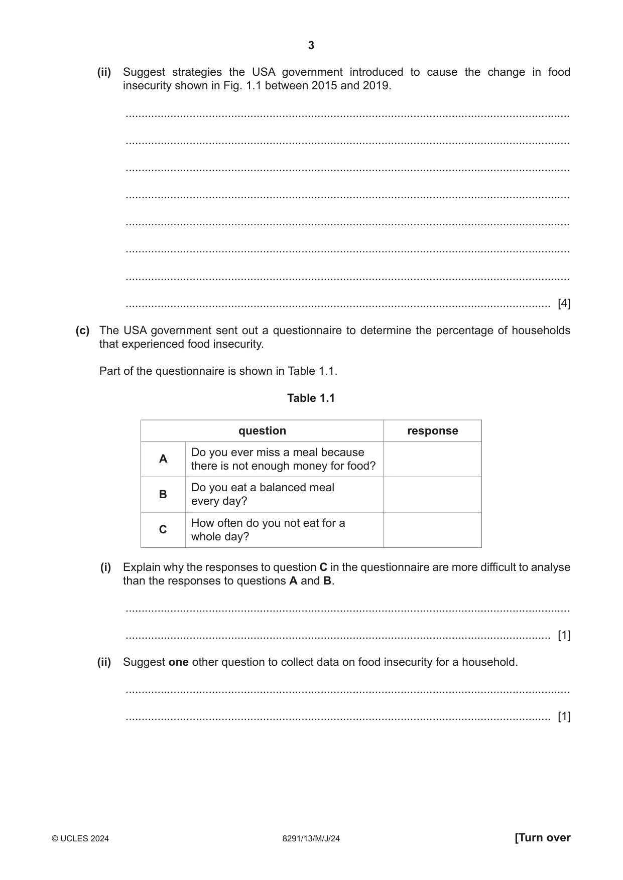 Cambridge A Level Environmental Management (AS only) 8291 2024 May/June Paper 1 · Variant 3 question paper, page 3 of 20
