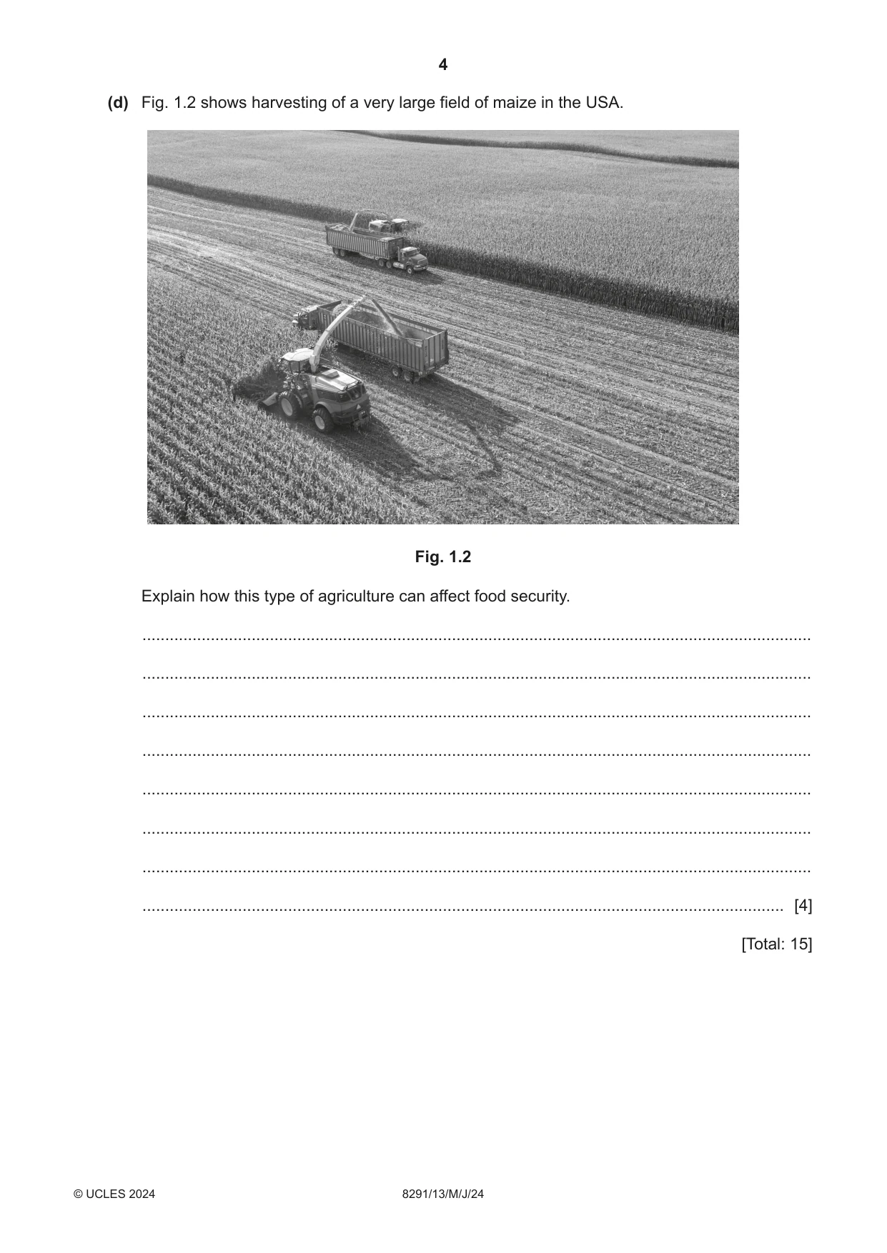 Cambridge A Level Environmental Management (AS only) 8291 2024 May/June Paper 1 · Variant 3 question paper, page 4 of 20