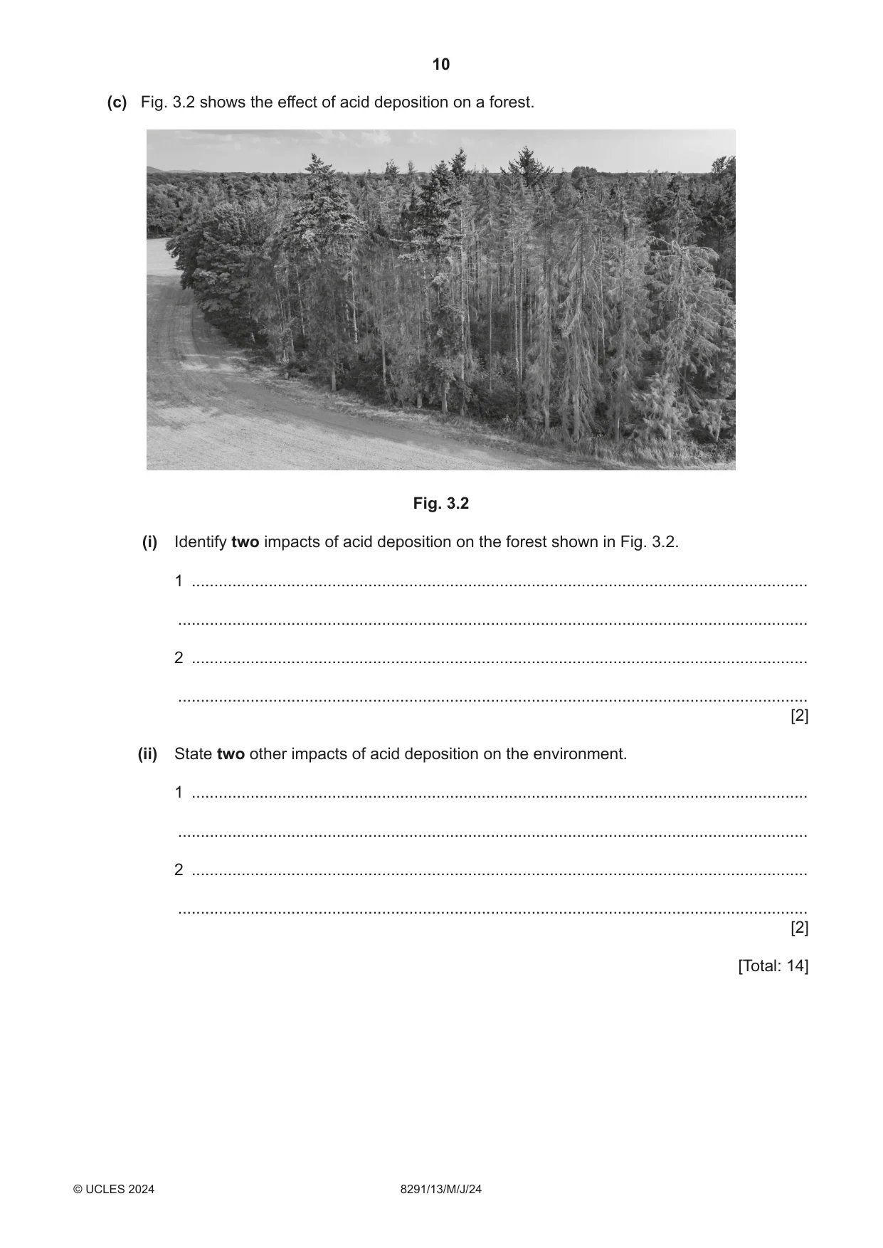 Cambridge A Level Environmental Management (AS only) 8291 2024 May/June Paper 1 · Variant 3 question paper, page 10 of 20