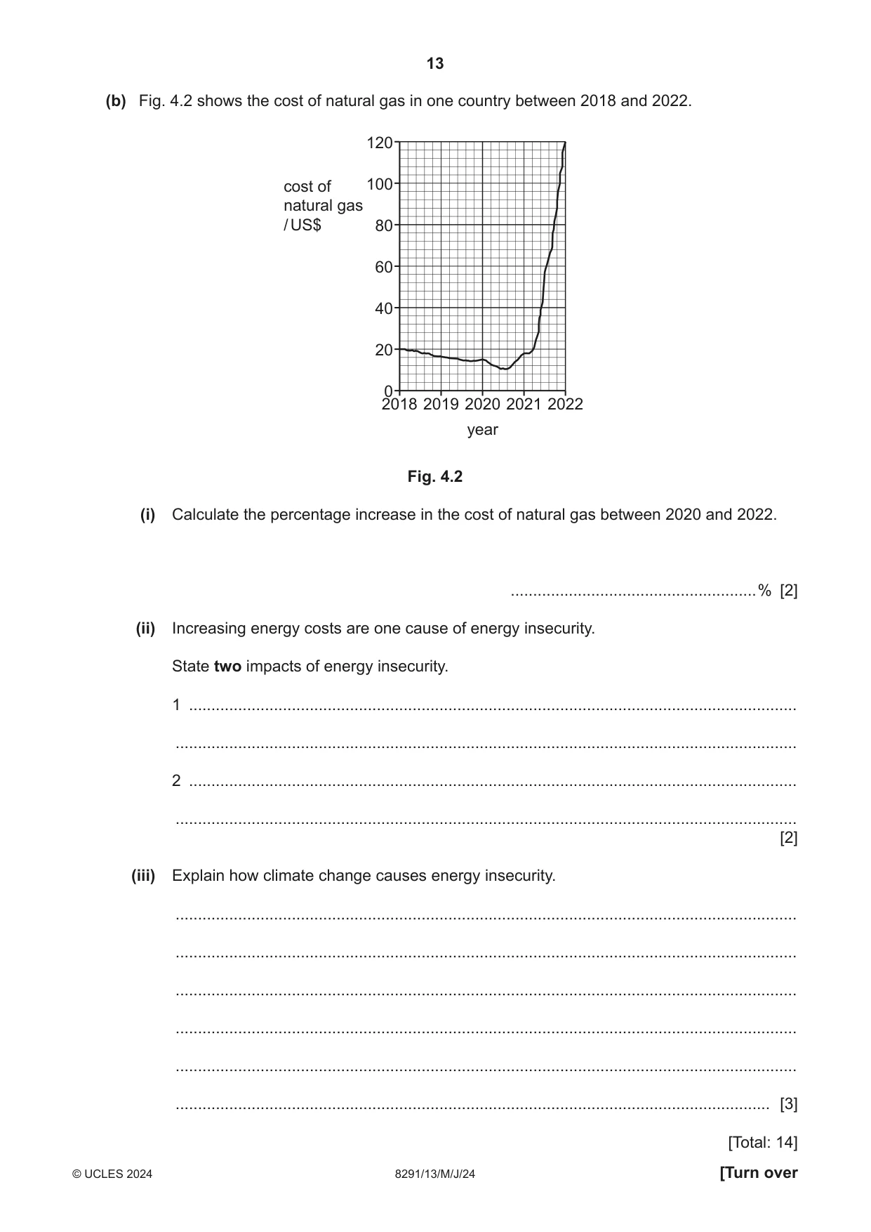 Cambridge A Level Environmental Management (AS only) 8291 2024 May/June Paper 1 · Variant 3 question paper, page 13 of 20