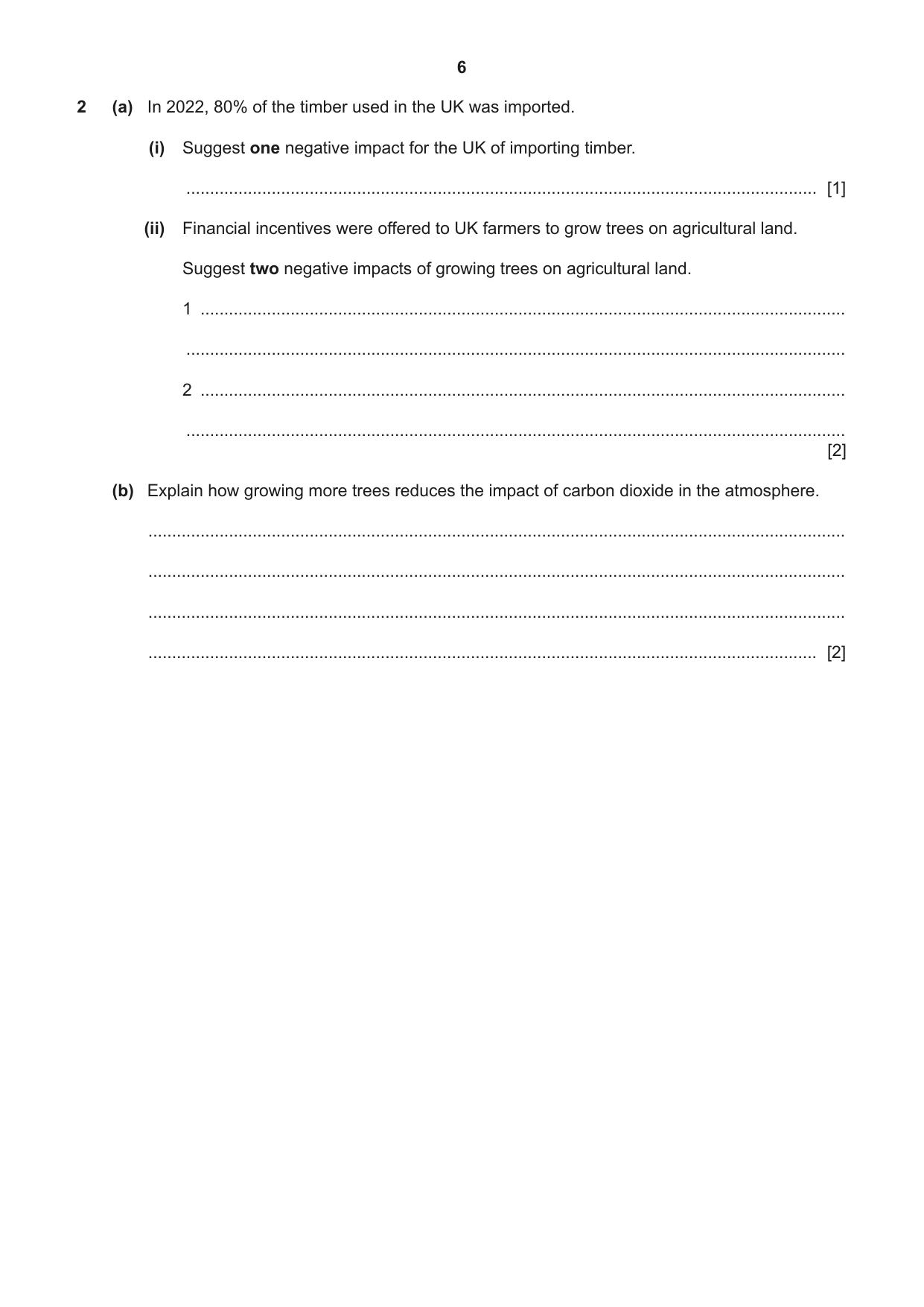 Cambridge A Level Environmental Management (AS only) 8291 2024 May/June Paper 2 · Variant 1 question paper, page 6 of 24