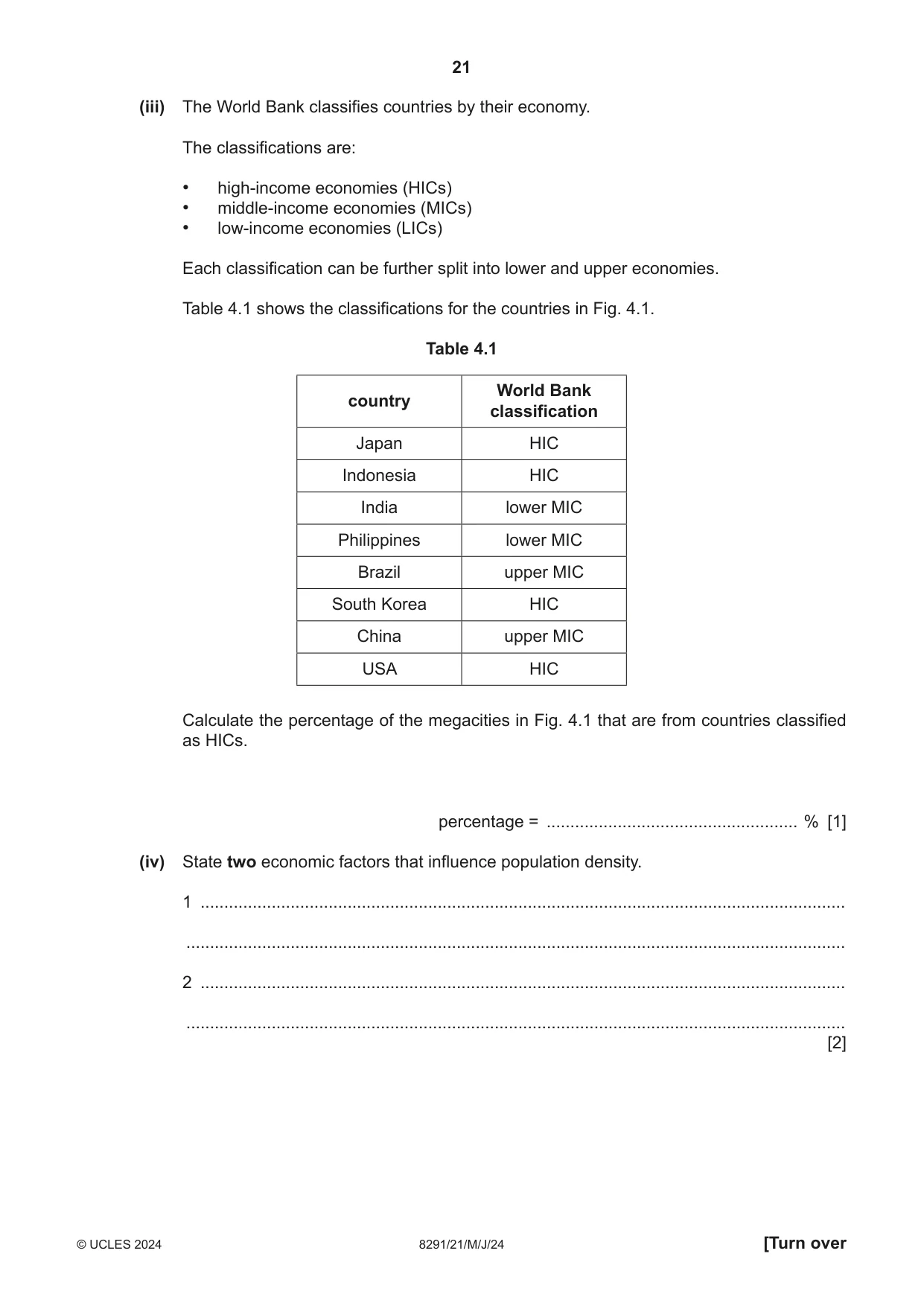 Cambridge A Level Environmental Management (AS only) 8291 2024 May/June Paper 2 · Variant 1 question paper, page 21 of 24
