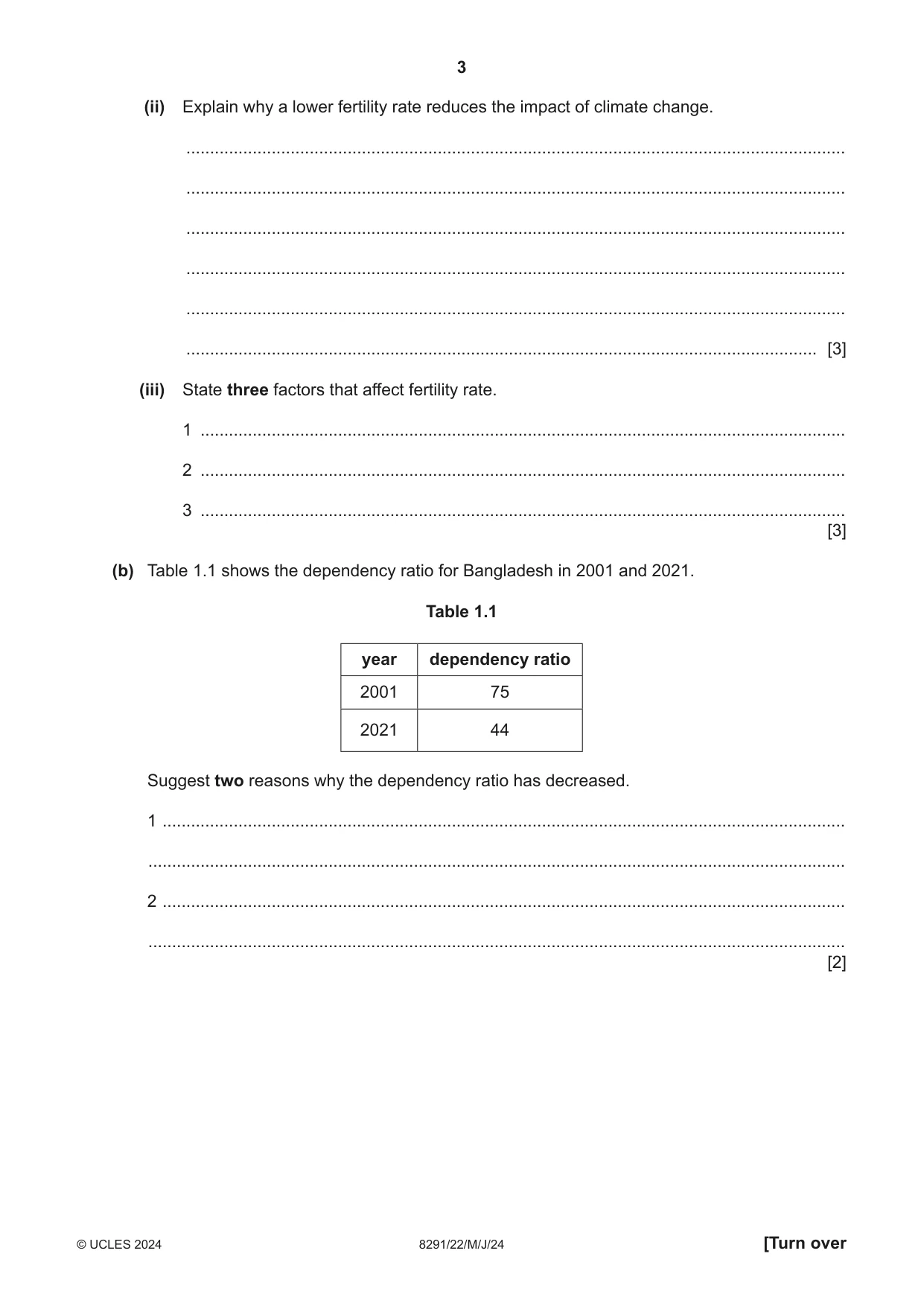Cambridge A Level Environmental Management (AS only) 8291 2024 May/June Paper 2 · Variant 2 question paper, page 3 of 20