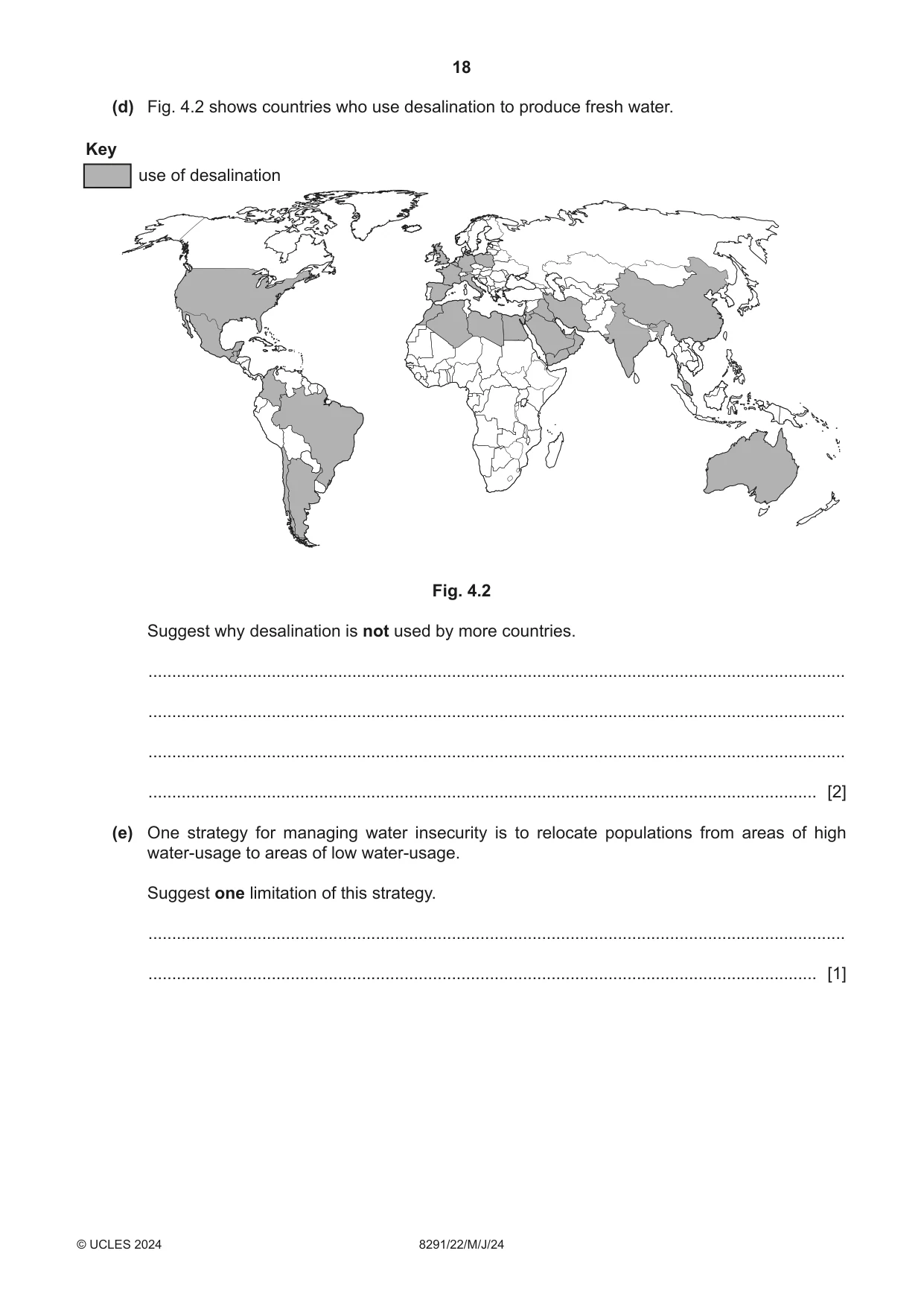 Cambridge A Level Environmental Management (AS only) 8291 2024 May/June Paper 2 · Variant 2 question paper, page 18 of 20