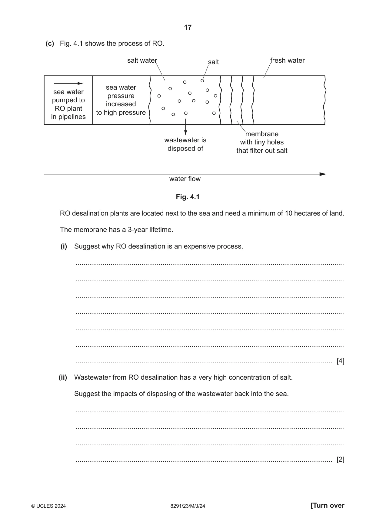 Cambridge A Level Environmental Management (AS only) 8291 2024 May/June Paper 2 · Variant 3 question paper, page 17 of 20