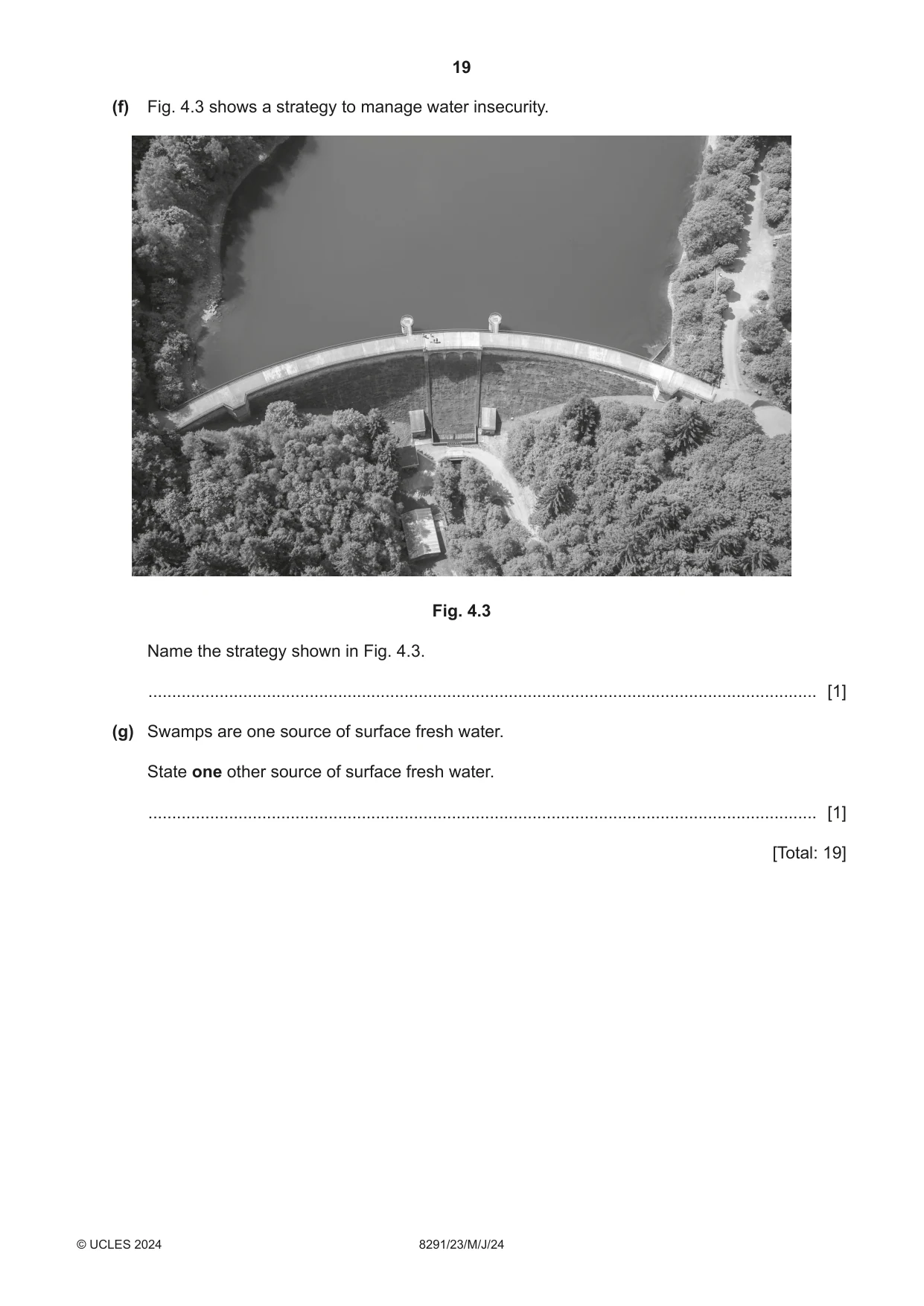 Cambridge A Level Environmental Management (AS only) 8291 2024 May/June Paper 2 · Variant 3 question paper, page 19 of 20