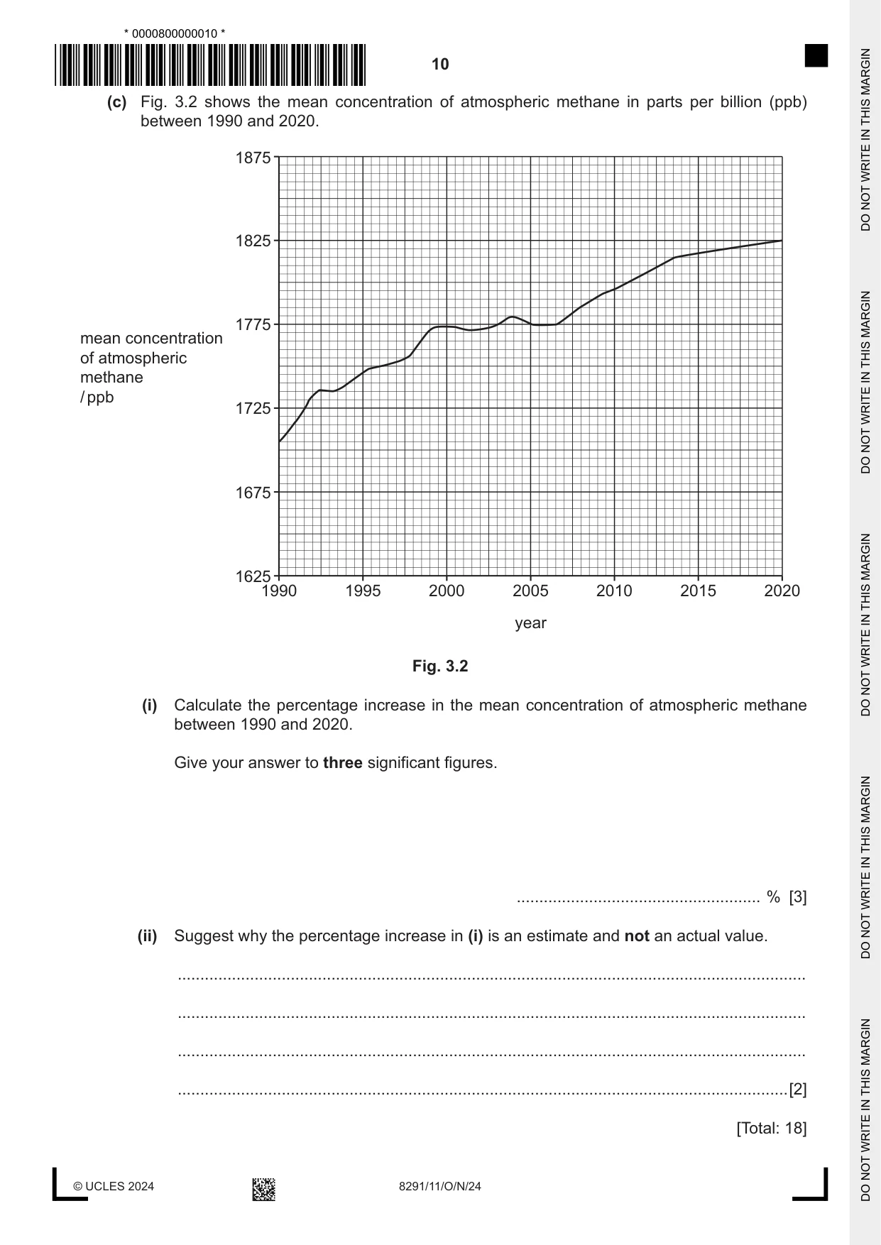 Cambridge A Level Environmental Management (AS only) 8291 2024 Oct/Nov Paper 1 · Variant 1 question paper, page 10 of 20