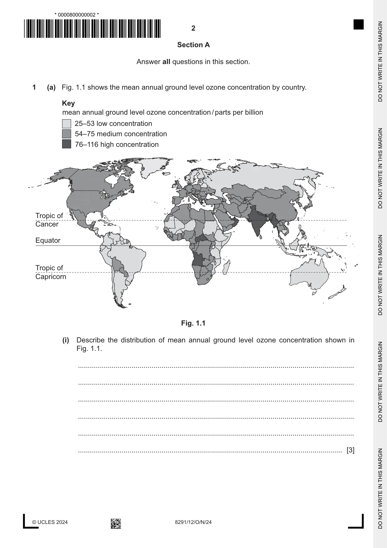 Cambridge A Level Environmental Management (AS only) 8291 2024 Oct/Nov Paper 1 · Variant 2 question paper, page 2 of 20