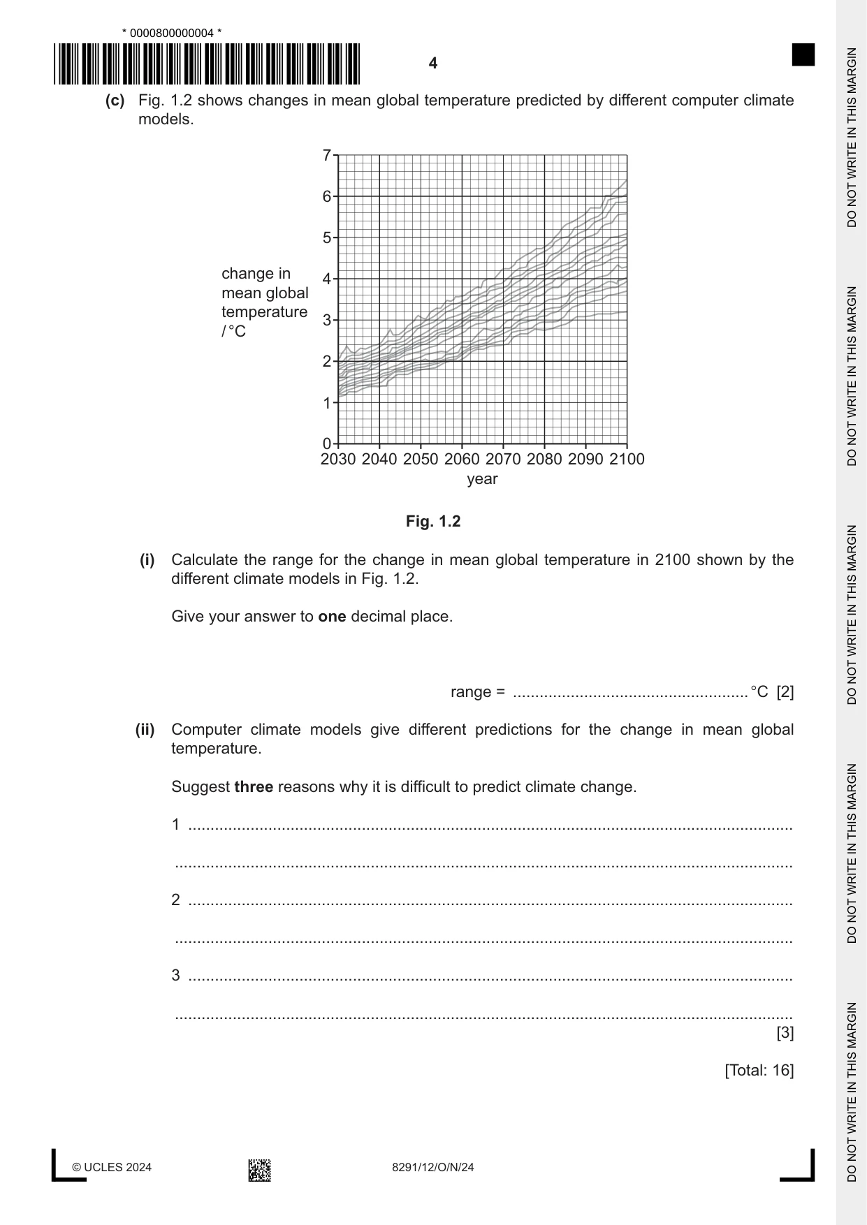 Cambridge A Level Environmental Management (AS only) 8291 2024 Oct/Nov Paper 1 · Variant 2 question paper, page 4 of 20