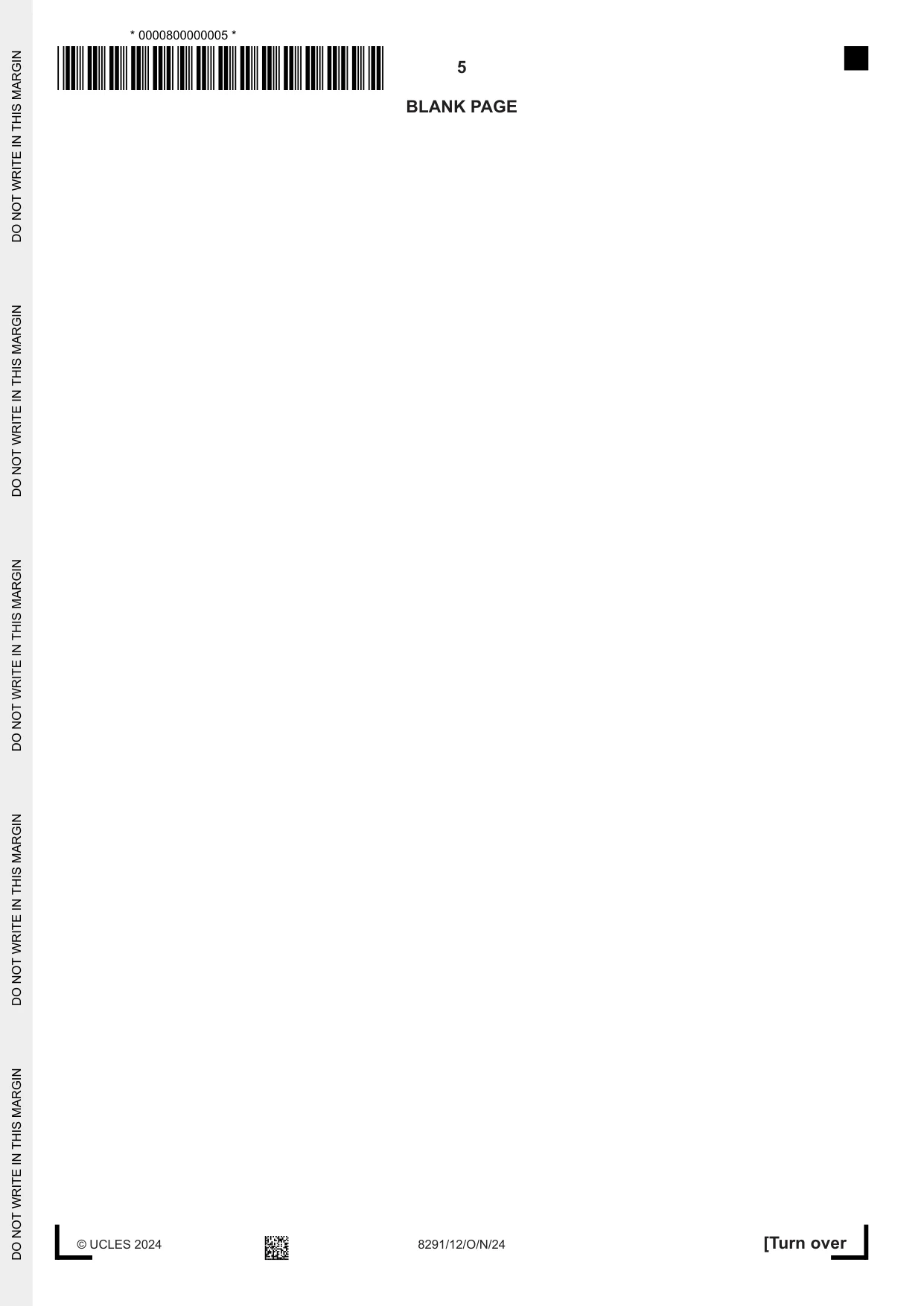 Cambridge A Level Environmental Management (AS only) 8291 2024 Oct/Nov Paper 1 · Variant 2 question paper, page 5 of 20