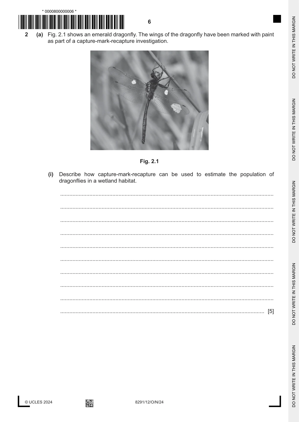 Cambridge A Level Environmental Management (AS only) 8291 2024 Oct/Nov Paper 1 · Variant 2 question paper, page 6 of 20