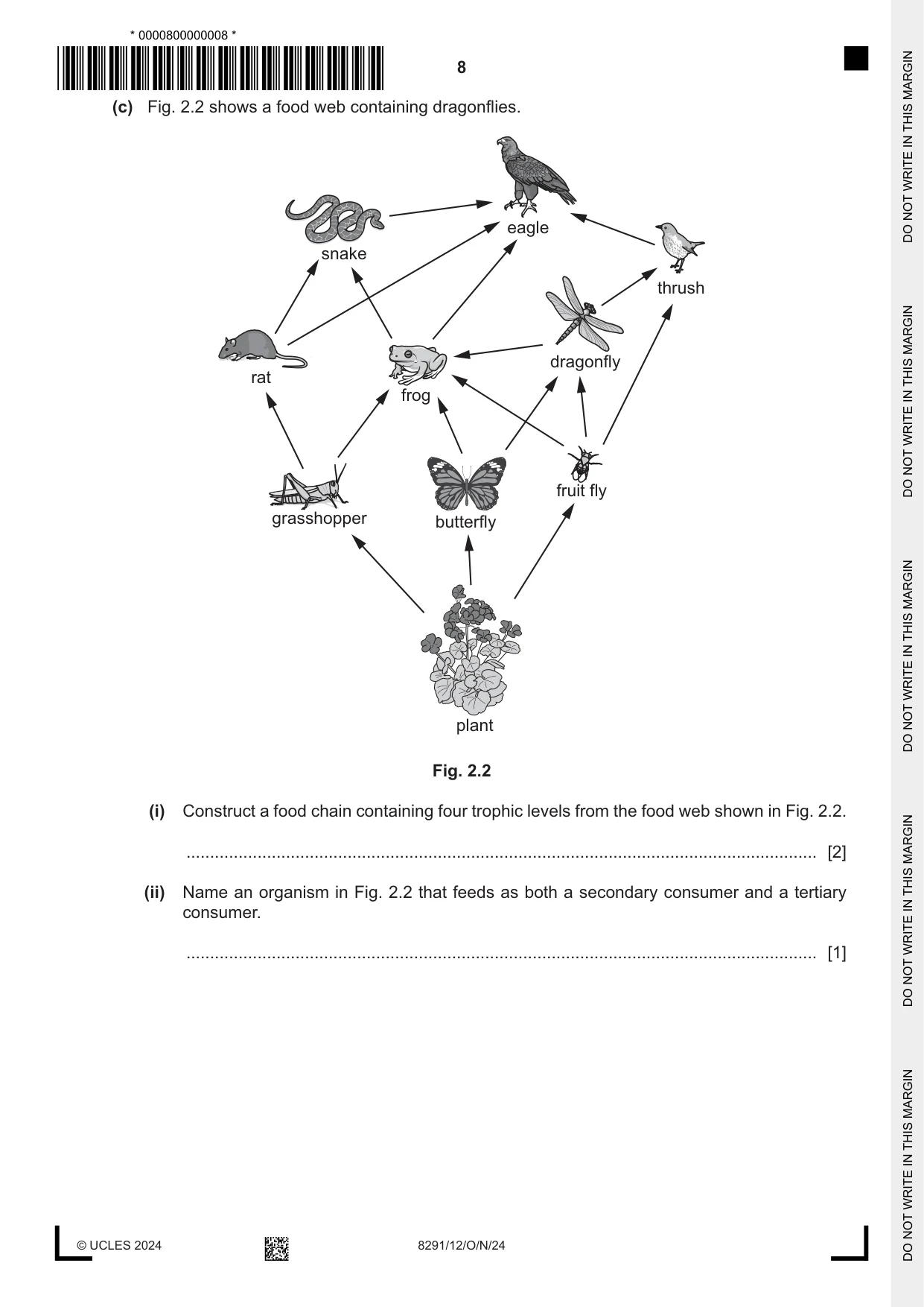 Cambridge A Level Environmental Management (AS only) 8291 2024 Oct/Nov Paper 1 · Variant 2 question paper, page 8 of 20