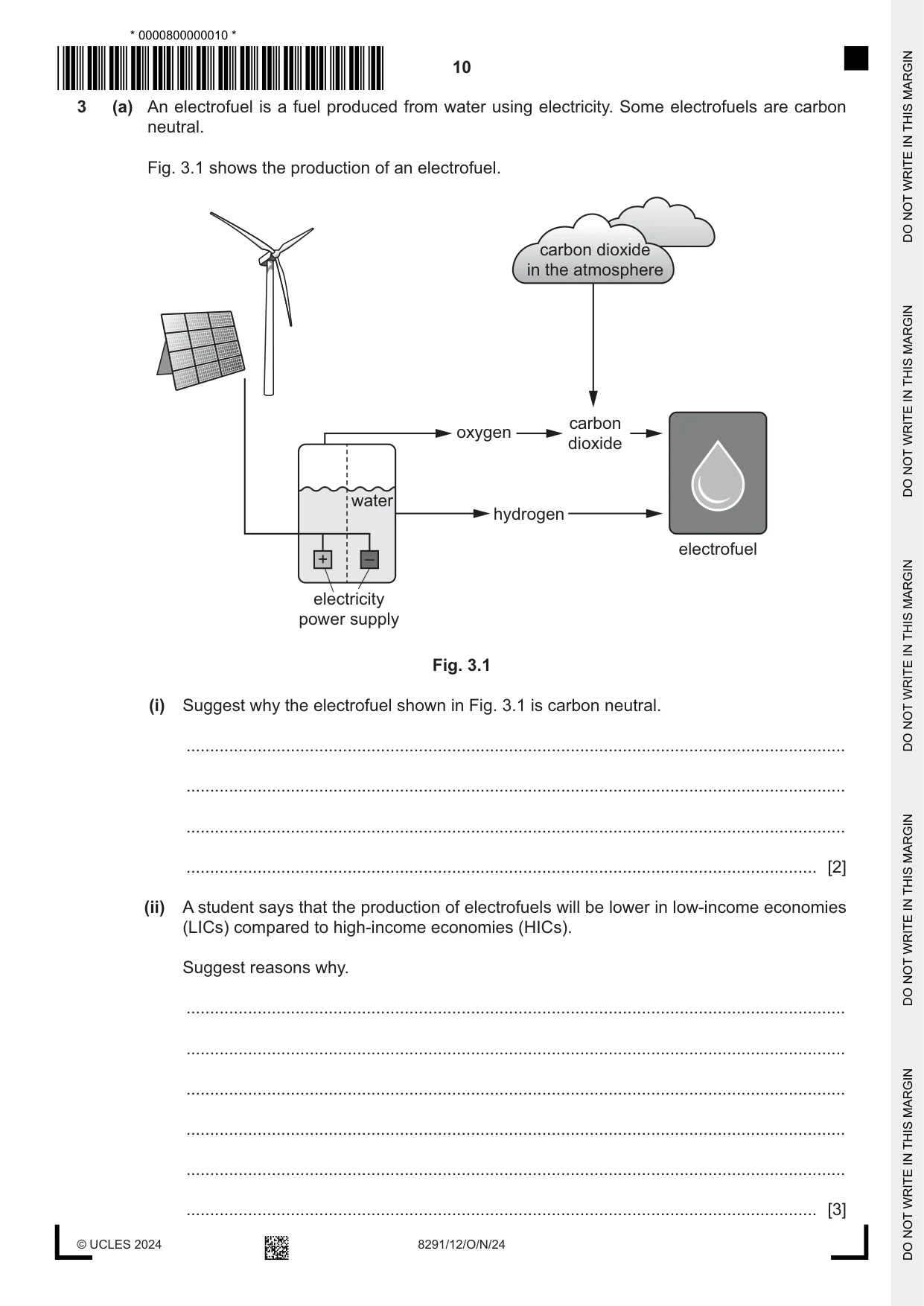 Cambridge A Level Environmental Management (AS only) 8291 2024 Oct/Nov Paper 1 · Variant 2 question paper, page 10 of 20
