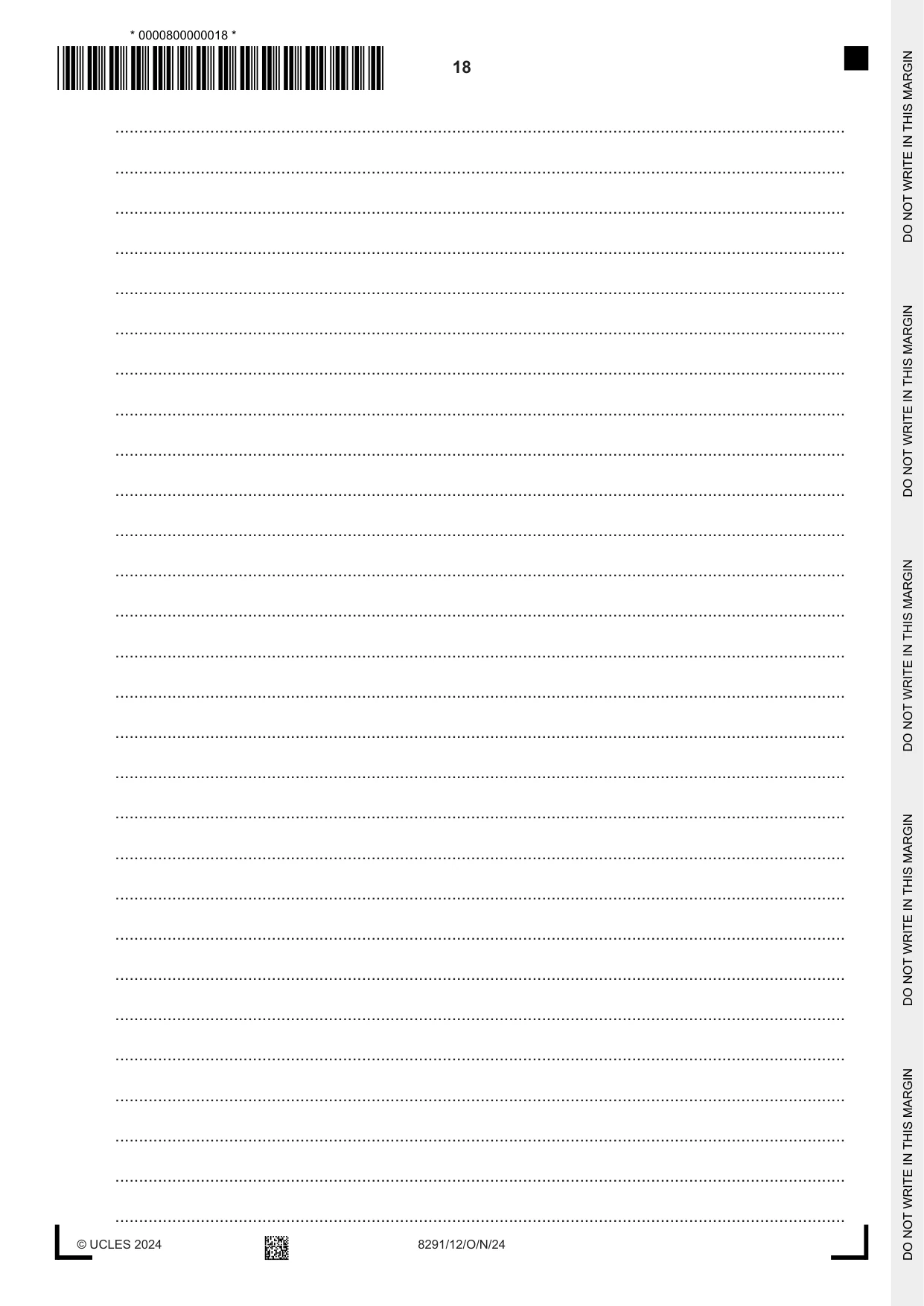 Cambridge A Level Environmental Management (AS only) 8291 2024 Oct/Nov Paper 1 · Variant 2 question paper, page 18 of 20