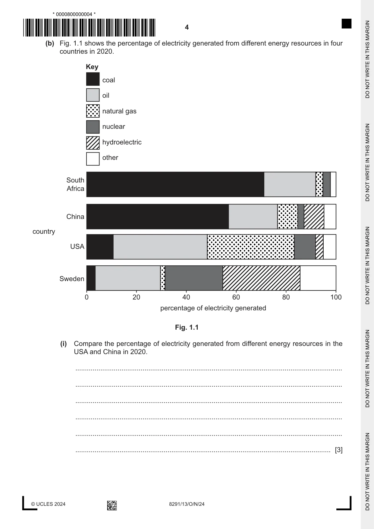 Cambridge A Level Environmental Management (AS only) 8291 2024 Oct/Nov Paper 1 · Variant 3 question paper, page 4 of 20