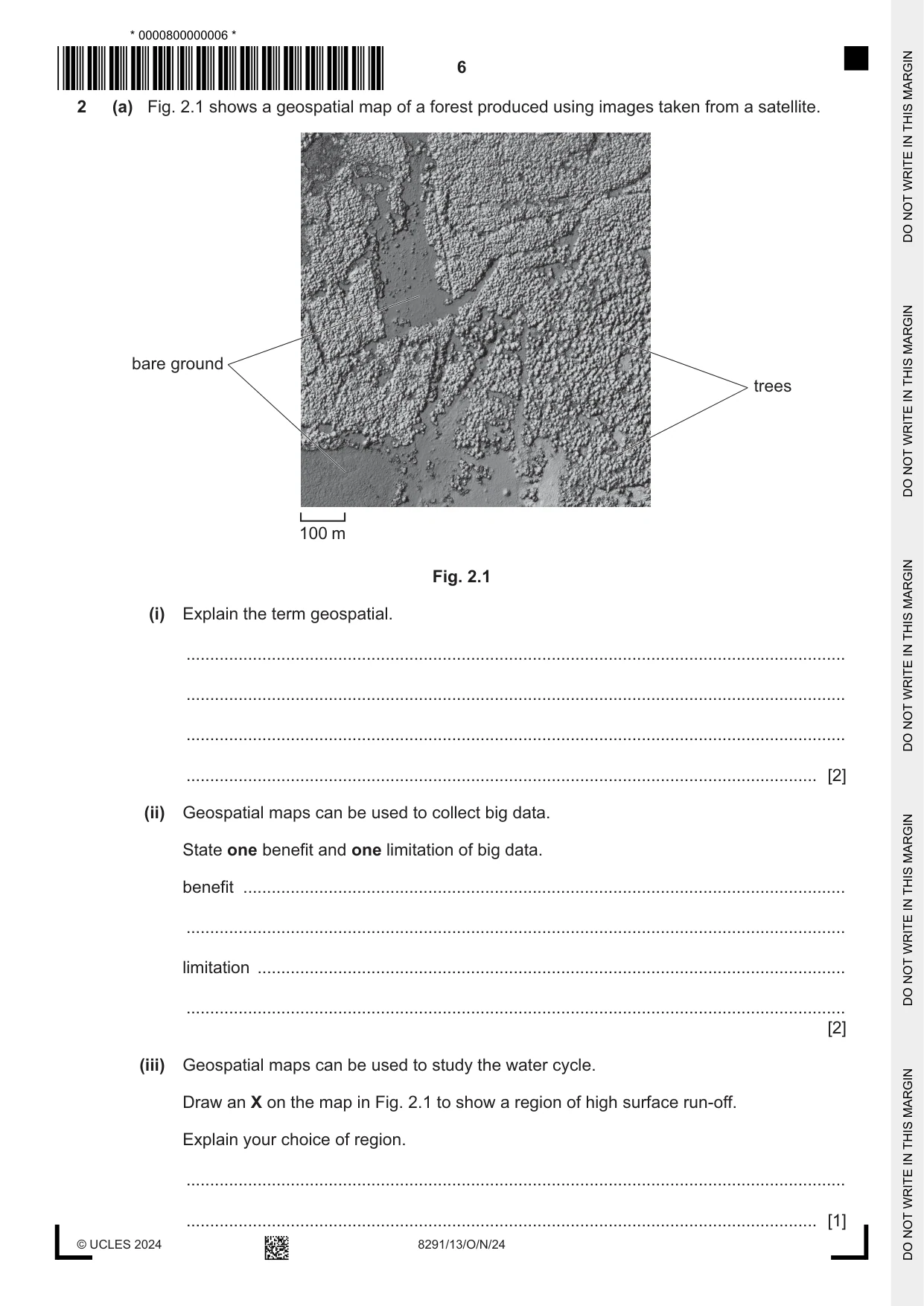 Cambridge A Level Environmental Management (AS only) 8291 2024 Oct/Nov Paper 1 · Variant 3 question paper, page 6 of 20