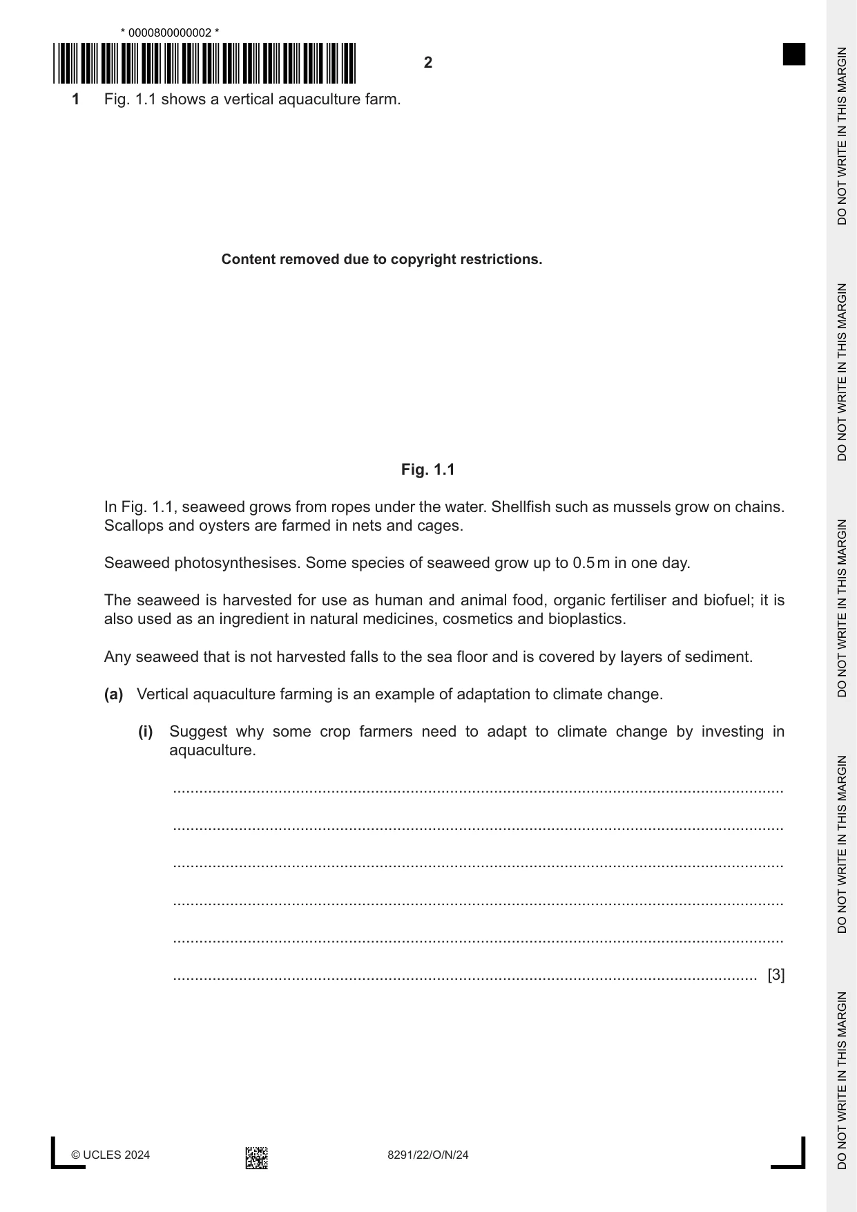 Cambridge A Level Environmental Management (AS only) 8291 2024 Oct/Nov Paper 2 · Variant 2 question paper, page 2 of 24