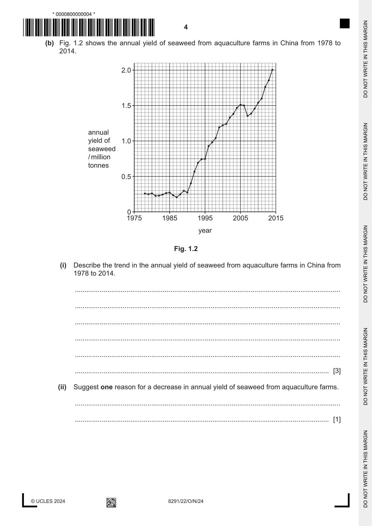 Cambridge A Level Environmental Management (AS only) 8291 2024 Oct/Nov Paper 2 · Variant 2 question paper, page 4 of 24