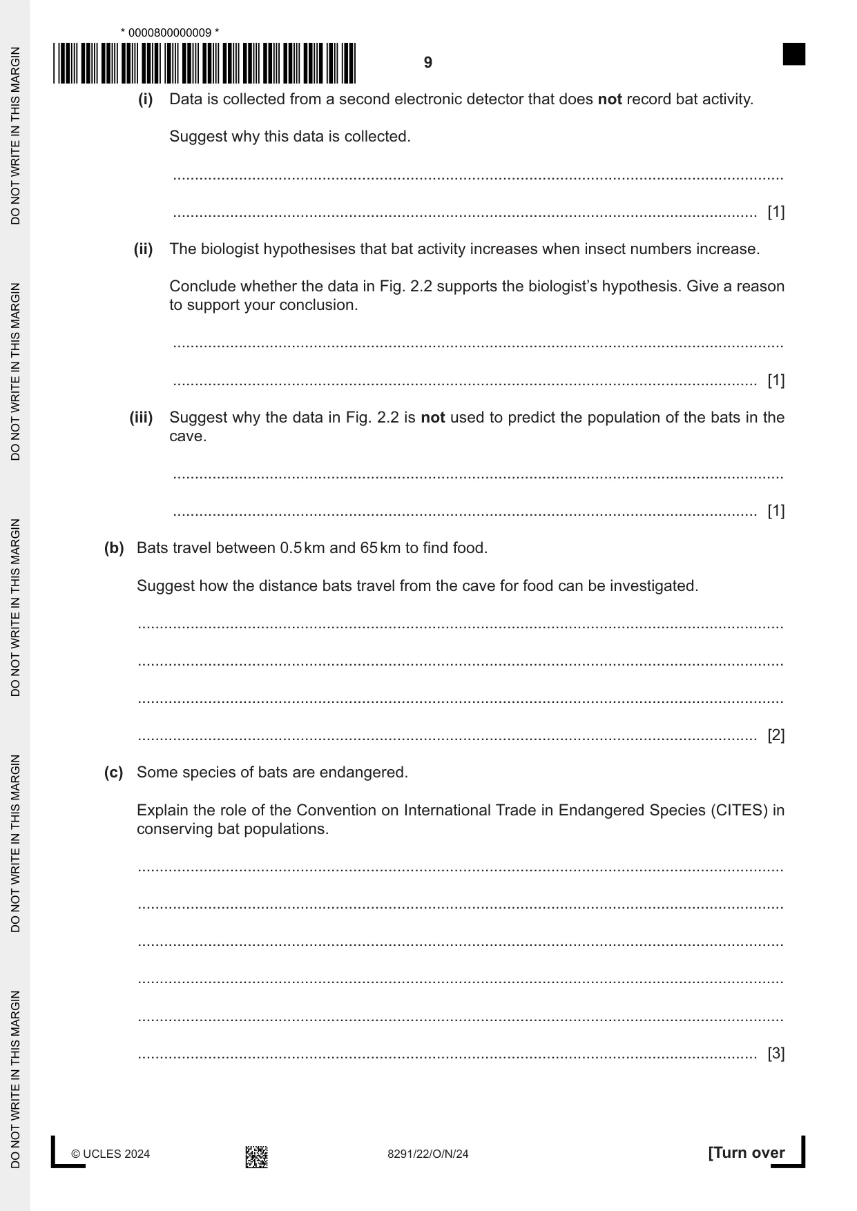 Cambridge A Level Environmental Management (AS only) 8291 2024 Oct/Nov Paper 2 · Variant 2 question paper, page 9 of 24