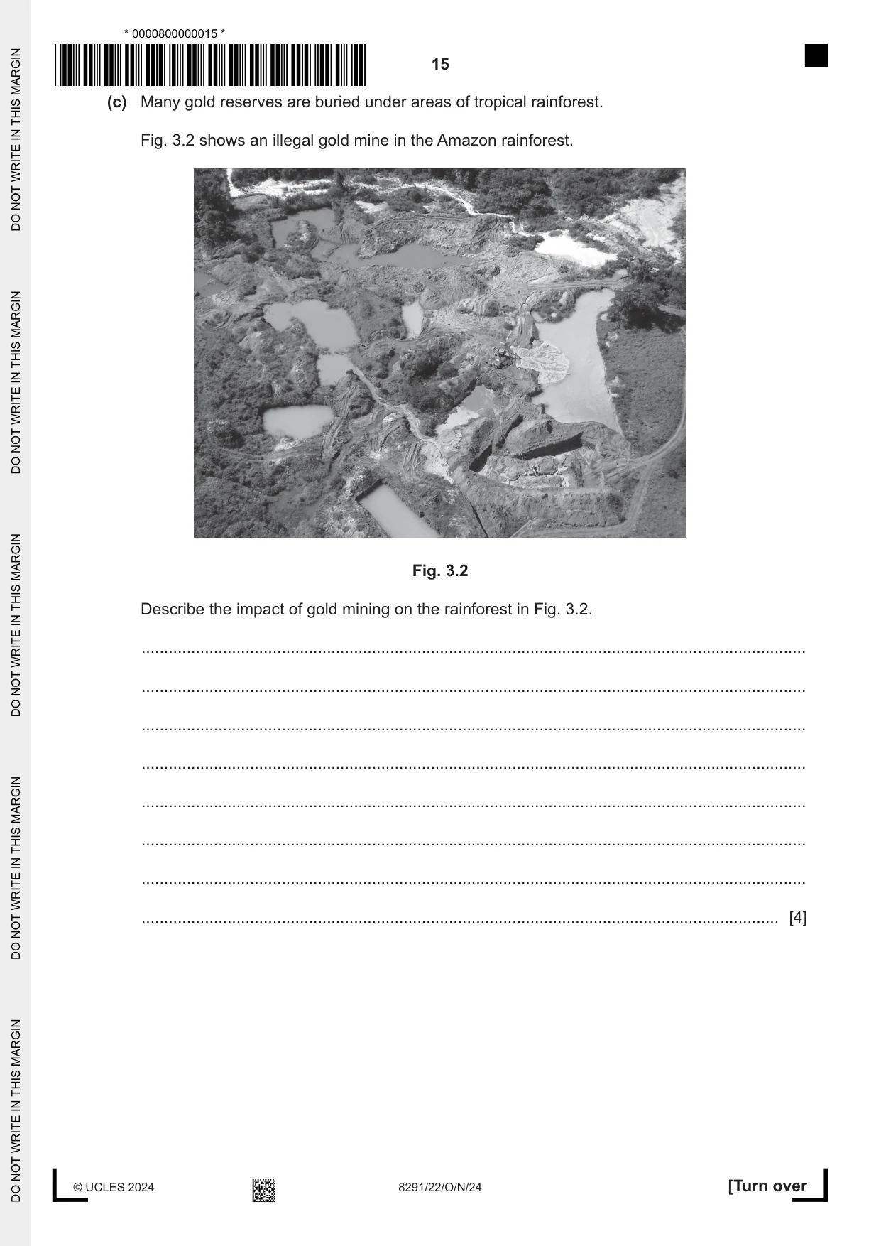Cambridge A Level Environmental Management (AS only) 8291 2024 Oct/Nov Paper 2 · Variant 2 question paper, page 15 of 24