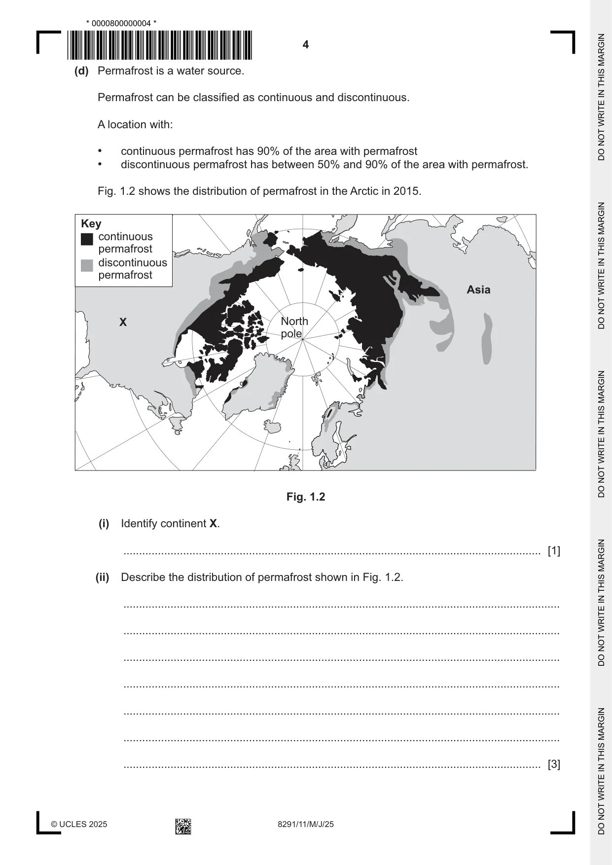 Cambridge A Level Environmental Management (AS only) 8291 2025 May/June Paper 1 · Variant 1 question paper, page 4 of 20