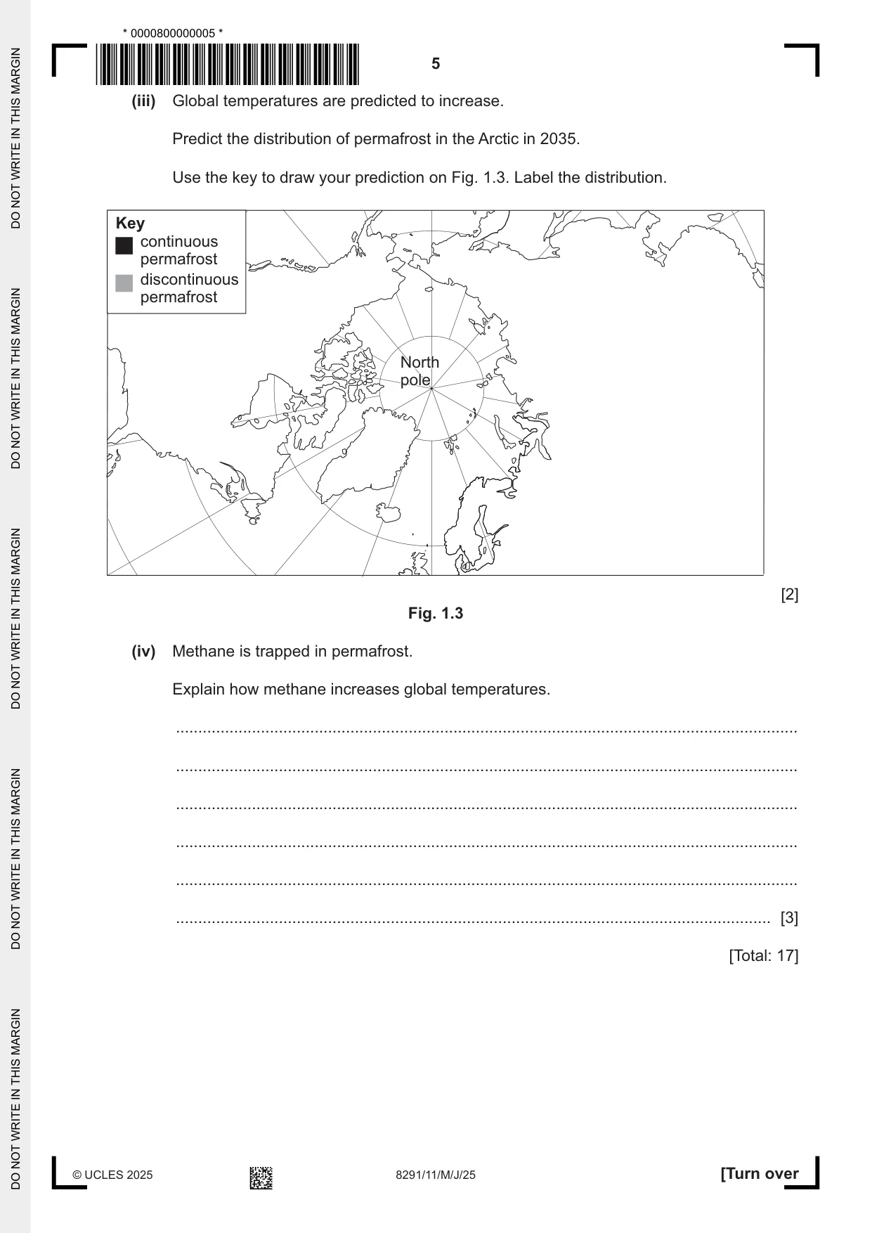 Cambridge A Level Environmental Management (AS only) 8291 2025 May/June Paper 1 · Variant 1 question paper, page 5 of 20