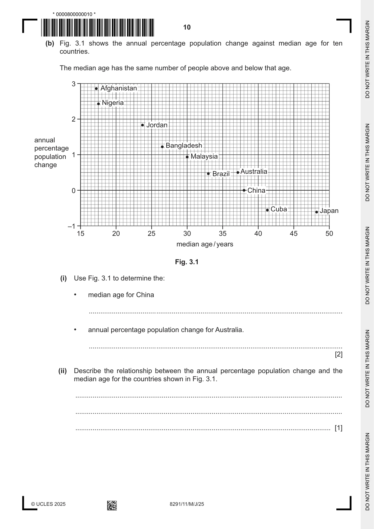 Cambridge A Level Environmental Management (AS only) 8291 2025 May/June Paper 1 · Variant 1 question paper, page 10 of 20