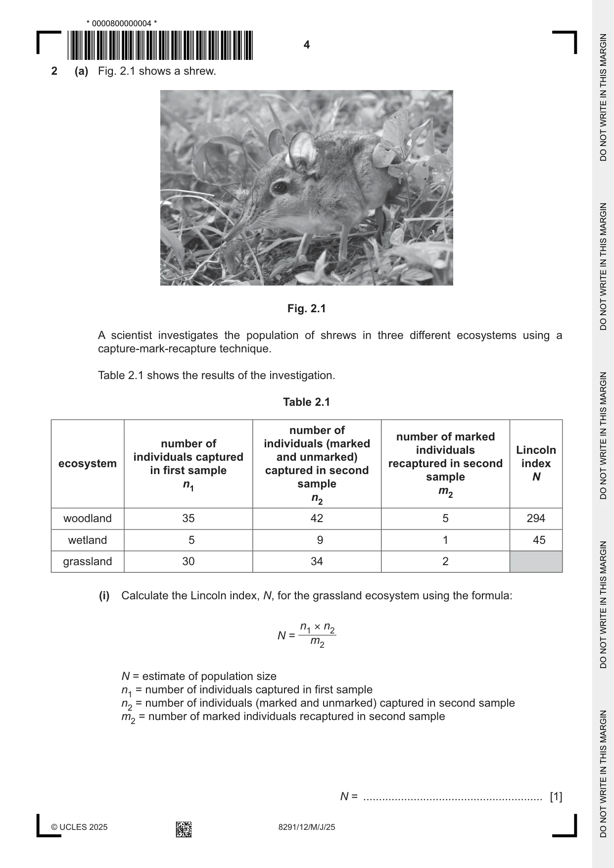Cambridge A Level Environmental Management (AS only) 8291 2025 May/June Paper 1 · Variant 2 question paper, page 4 of 24
