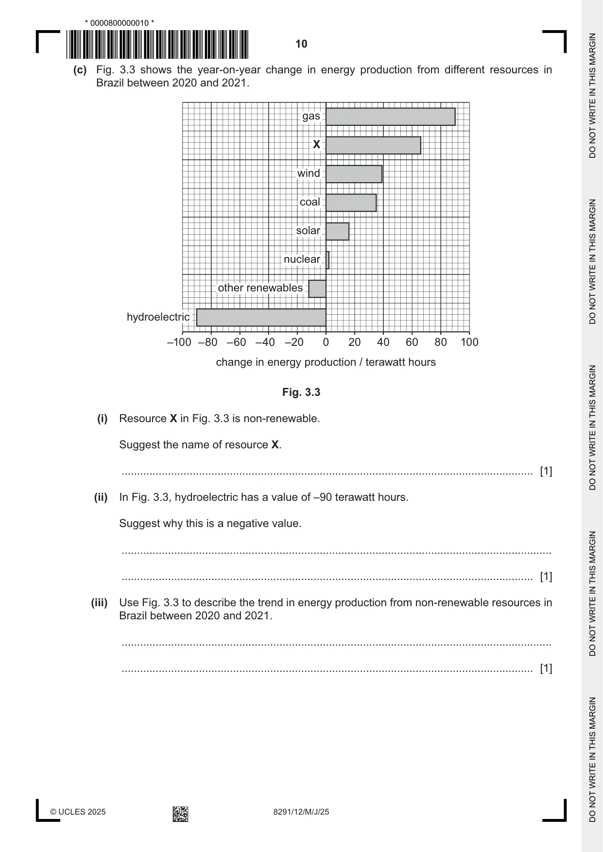 Cambridge A Level Environmental Management (AS only) 8291 2025 May/June Paper 1 · Variant 2 question paper, page 10 of 24