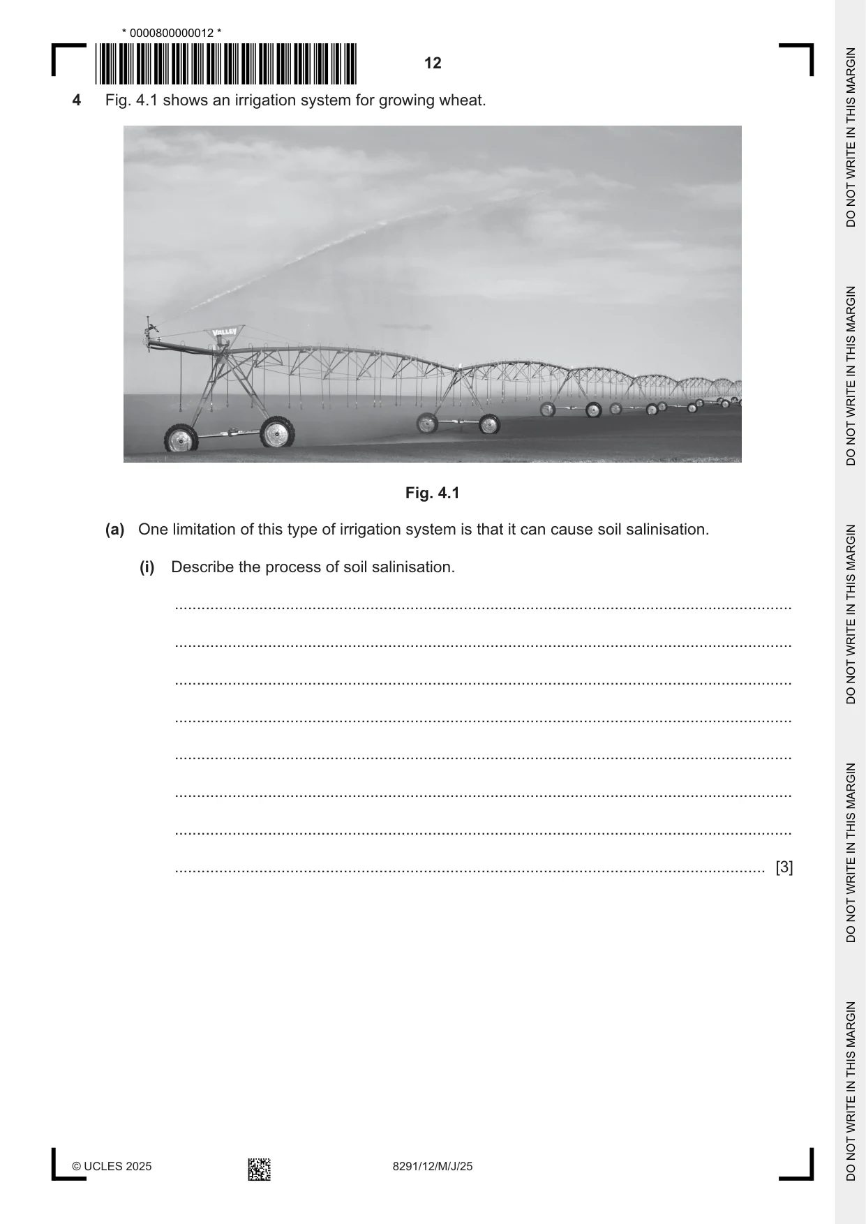 Cambridge A Level Environmental Management (AS only) 8291 2025 May/June Paper 1 · Variant 2 question paper, page 12 of 24
