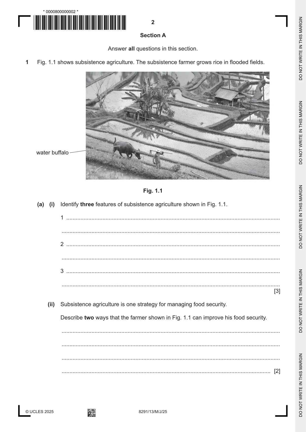 Cambridge A Level Environmental Management (AS only) 8291 2025 May/June Paper 1 · Variant 3 question paper, page 2 of 24
