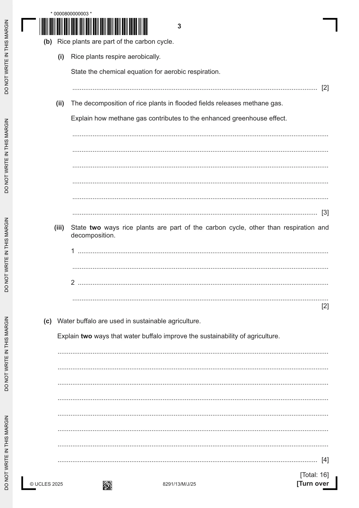 Cambridge A Level Environmental Management (AS only) 8291 2025 May/June Paper 1 · Variant 3 question paper, page 3 of 24