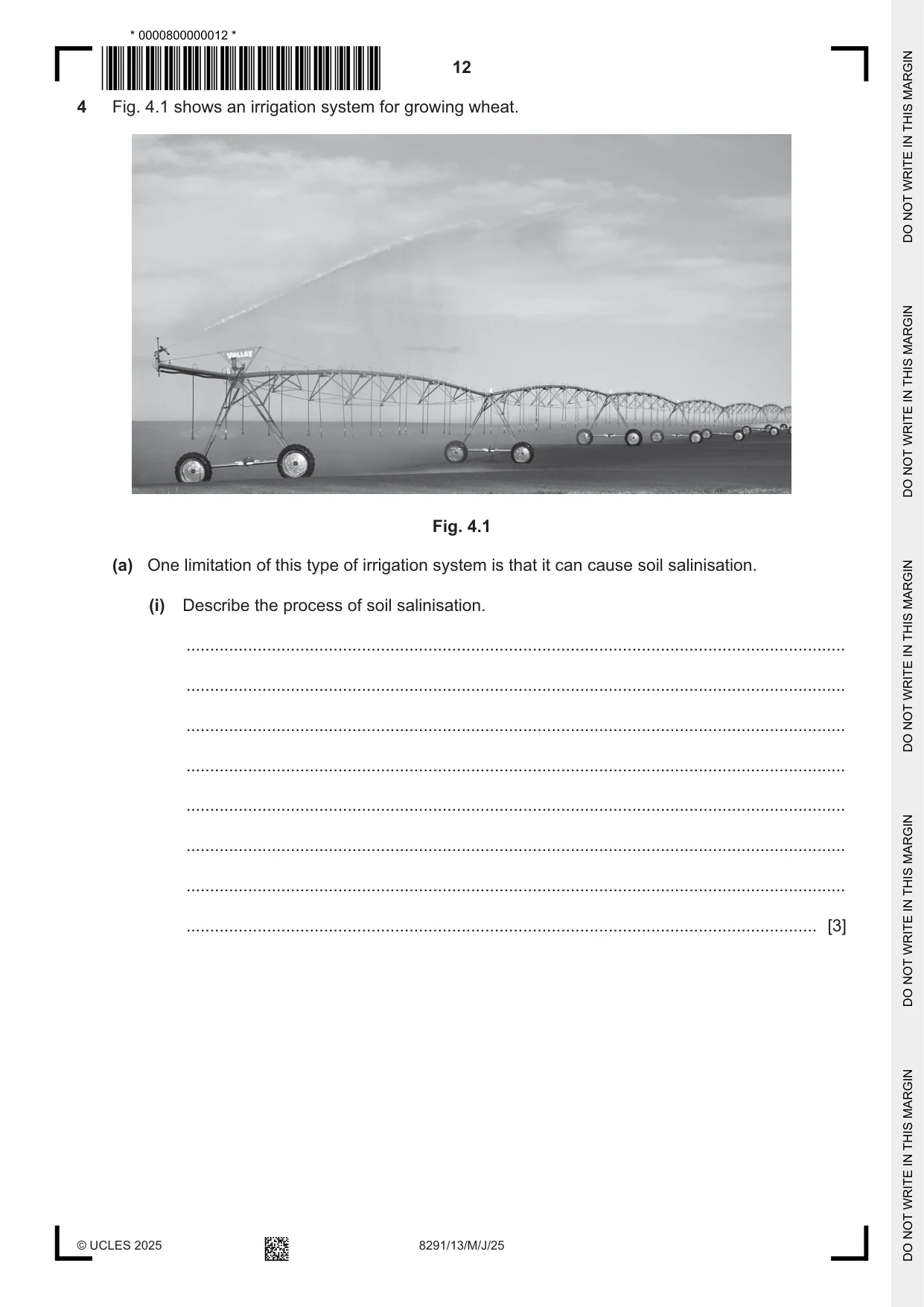 Cambridge A Level Environmental Management (AS only) 8291 2025 May/June Paper 1 · Variant 3 question paper, page 12 of 24