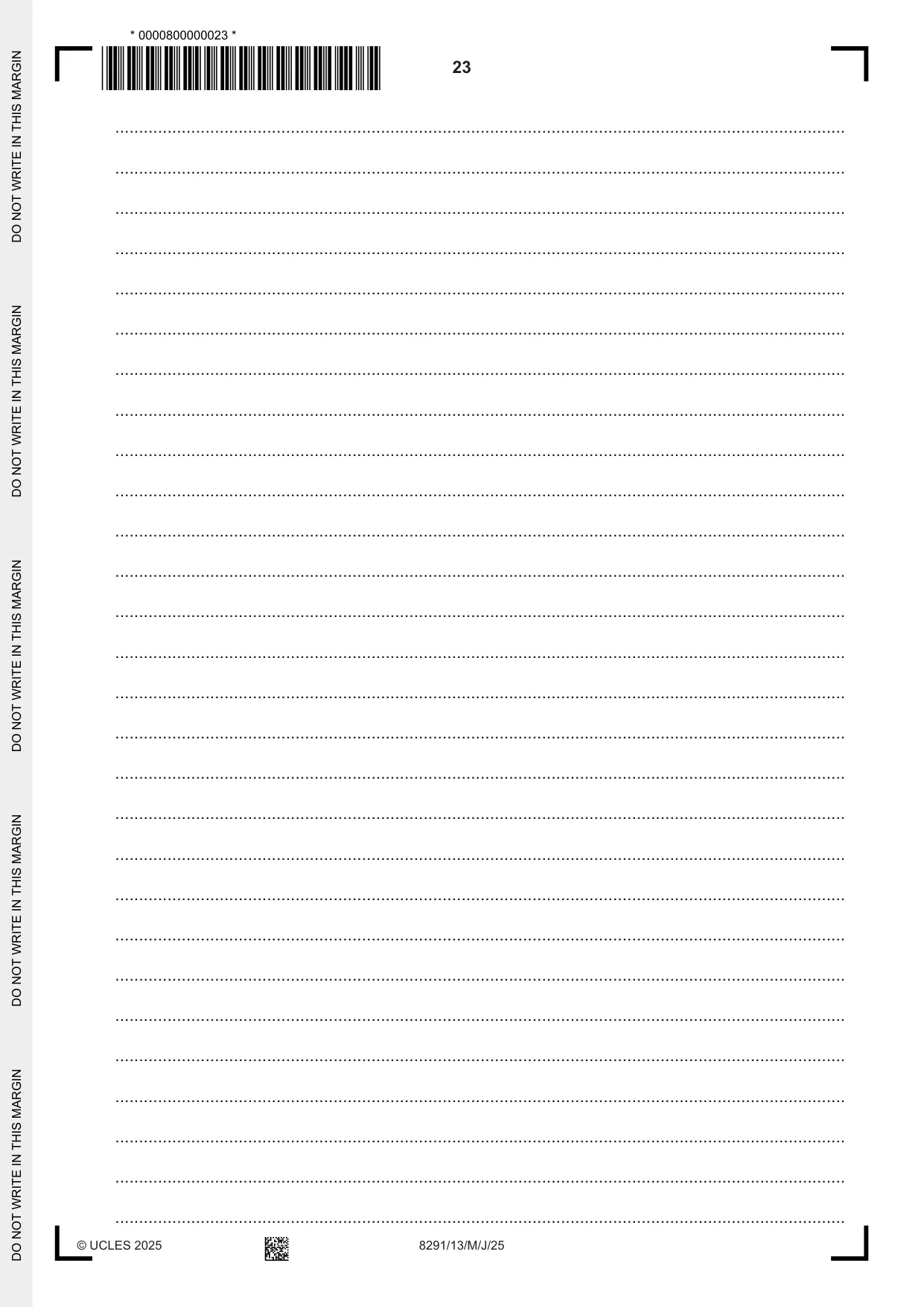 Cambridge A Level Environmental Management (AS only) 8291 2025 May/June Paper 1 · Variant 3 question paper, page 23 of 24