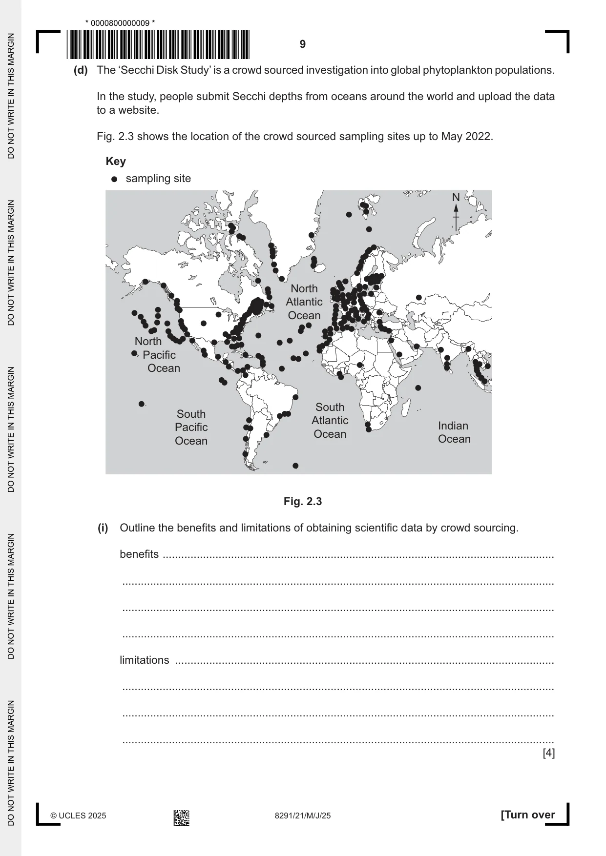 Cambridge A Level Environmental Management (AS only) 8291 2025 May/June Paper 2 · Variant 1 question paper, page 9 of 24
