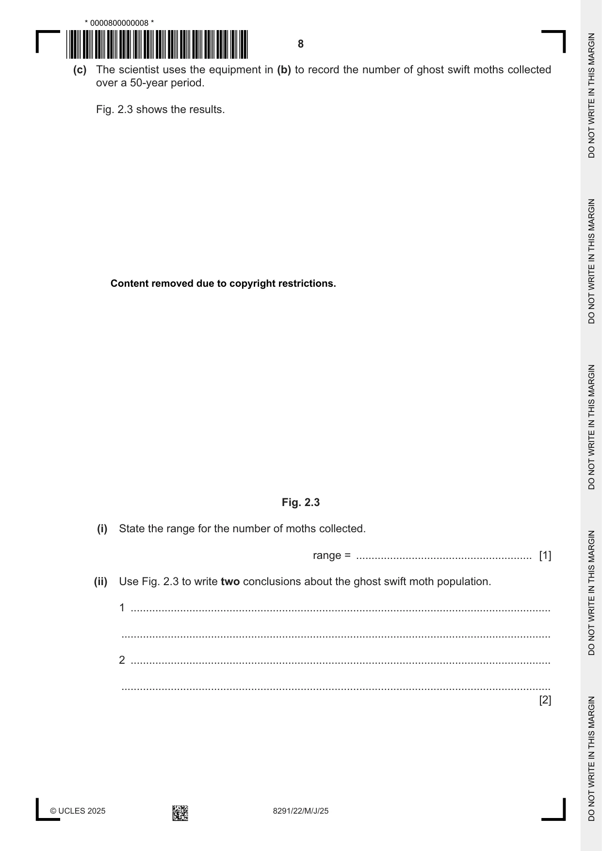 Cambridge A Level Environmental Management (AS only) 8291 2025 May/June Paper 2 · Variant 2 question paper, page 8 of 20