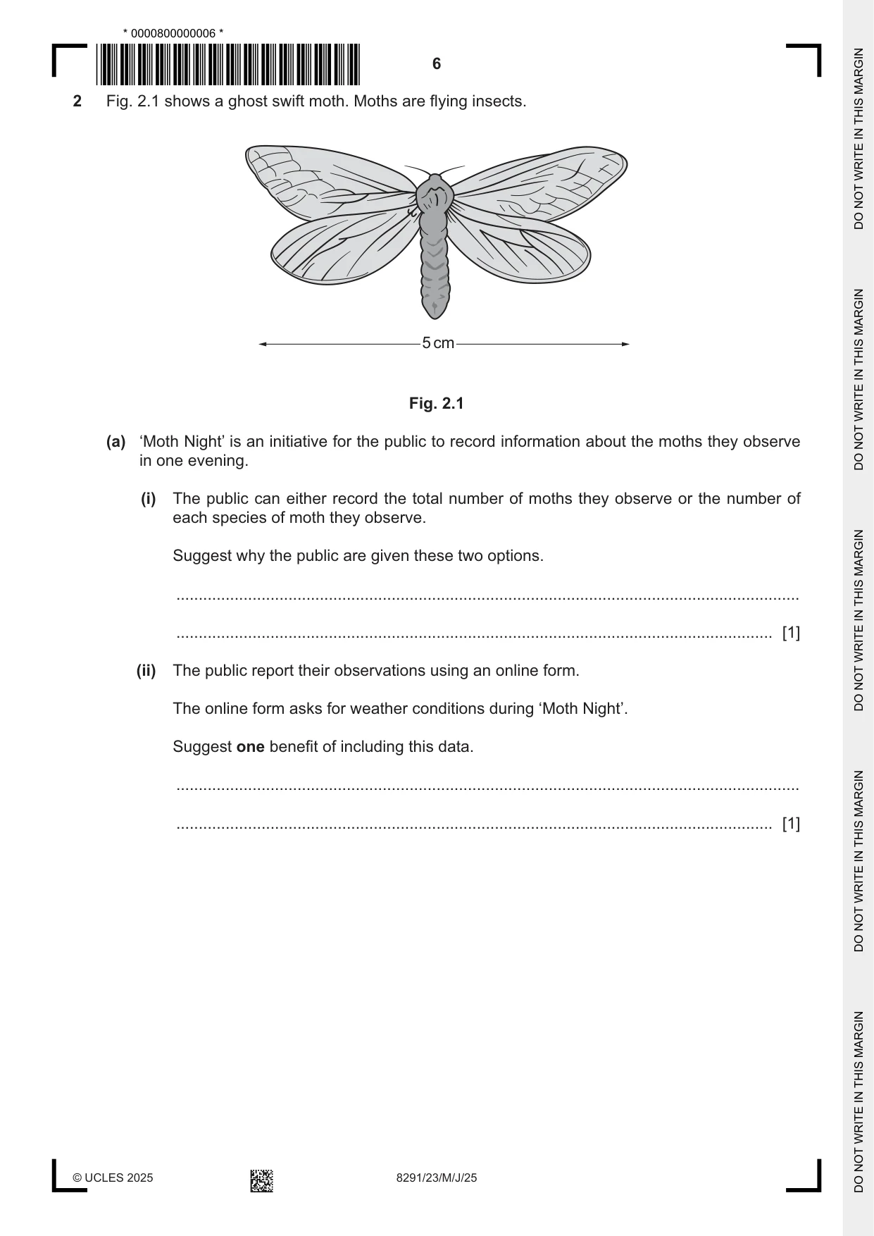 Cambridge A Level Environmental Management (AS only) 8291 2025 May/June Paper 2 · Variant 3 question paper, page 6 of 20