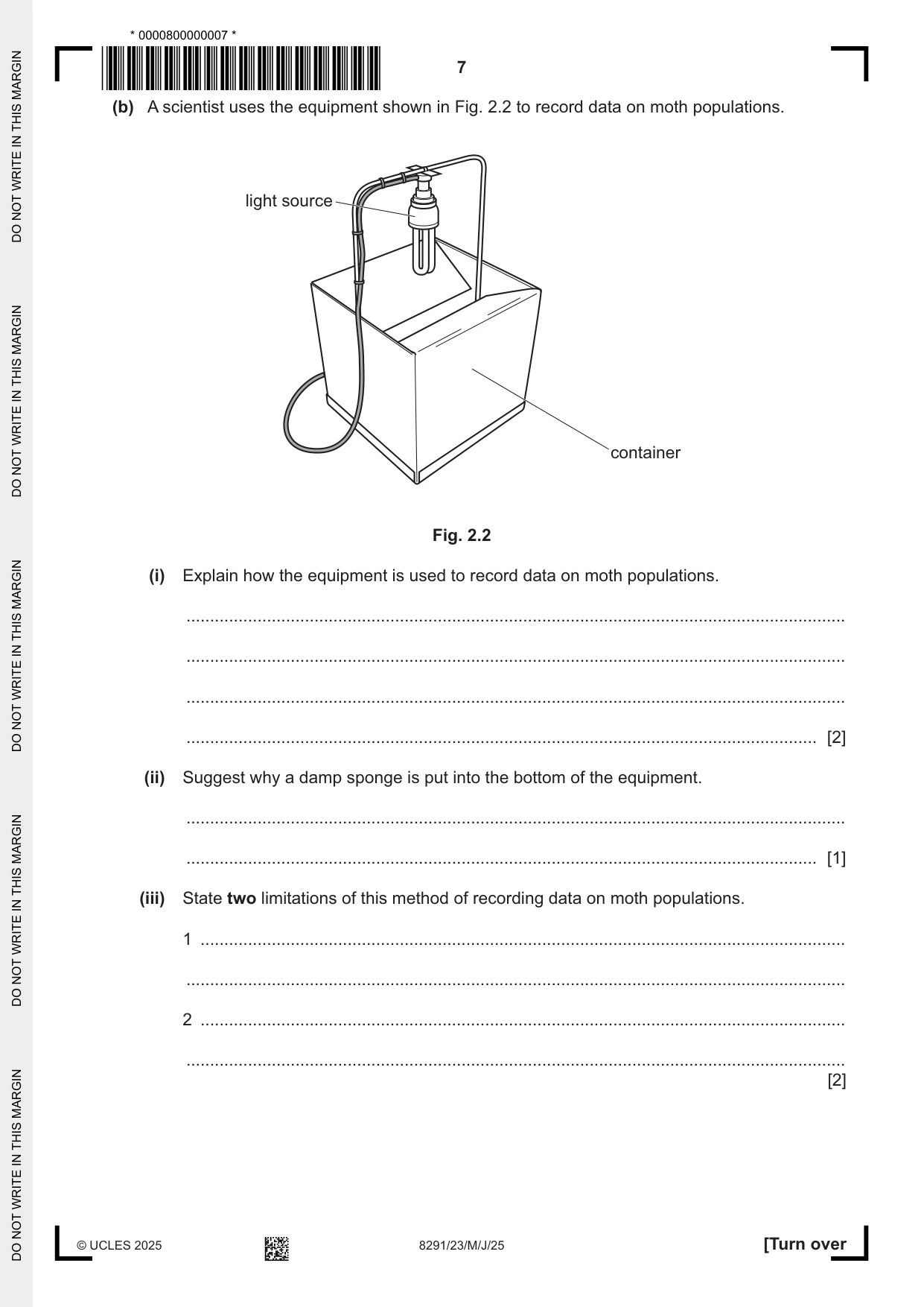 Cambridge A Level Environmental Management (AS only) 8291 2025 May/June Paper 2 · Variant 3 question paper, page 7 of 20