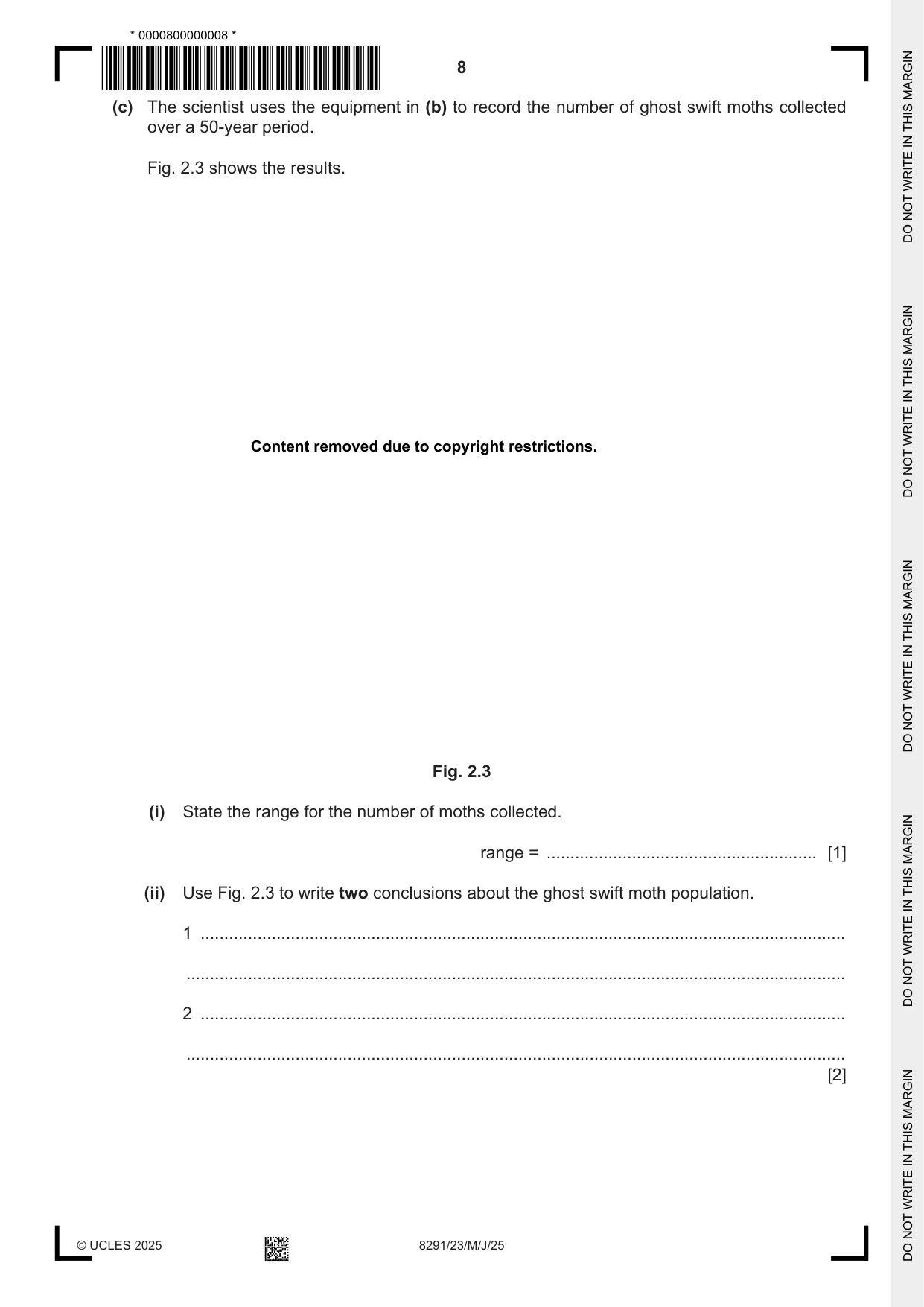 Cambridge A Level Environmental Management (AS only) 8291 2025 May/June Paper 2 · Variant 3 question paper, page 8 of 20
