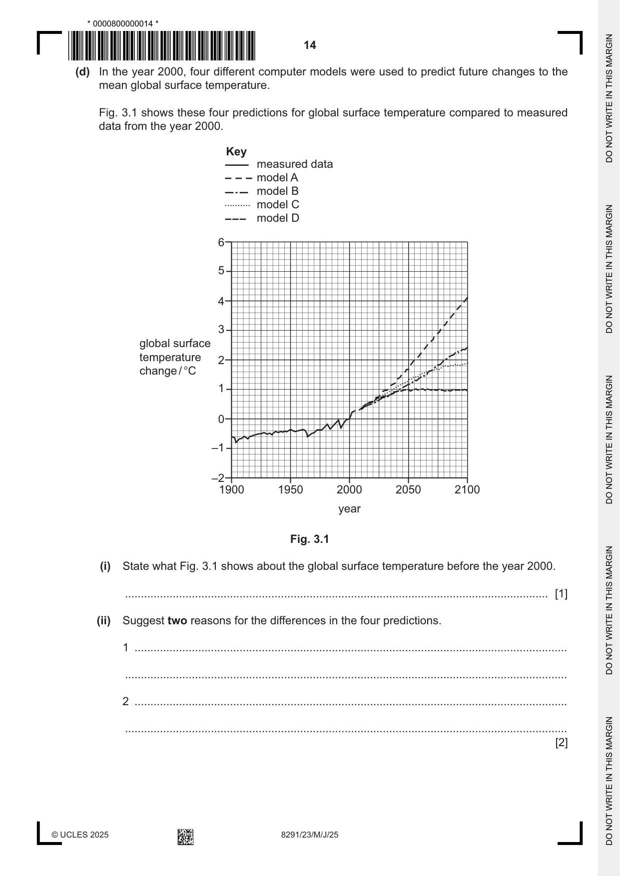 Cambridge A Level Environmental Management (AS only) 8291 2025 May/June Paper 2 · Variant 3 question paper, page 14 of 20