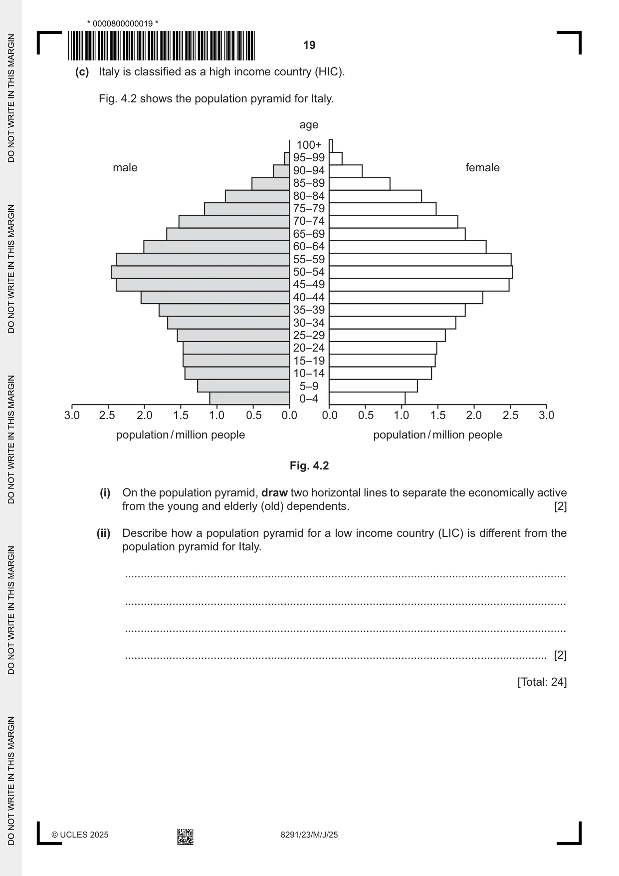 Cambridge A Level Environmental Management (AS only) 8291 2025 May/June Paper 2 · Variant 3 question paper, page 19 of 20
