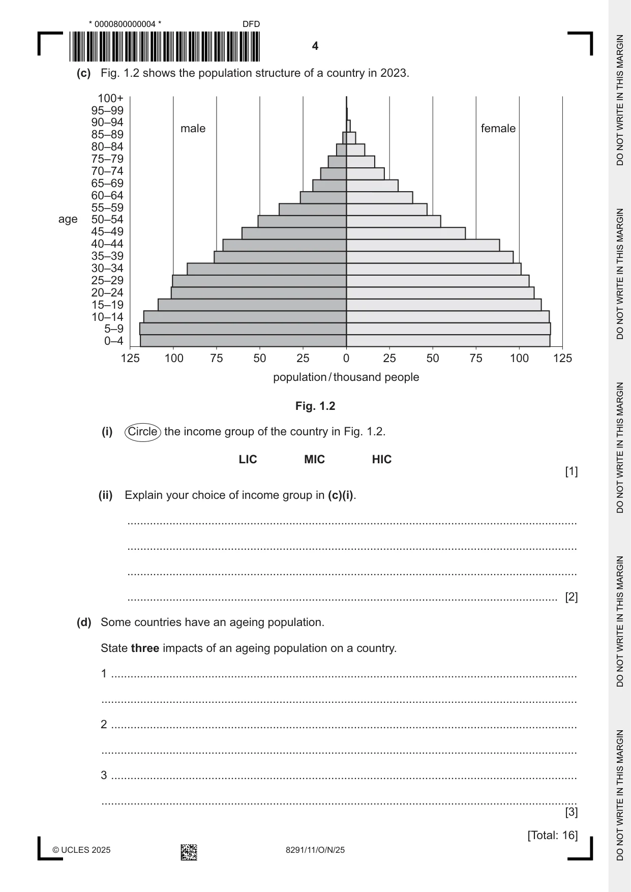 Cambridge A Level Environmental Management (AS only) 8291 2025 Oct/Nov Paper 1 · Variant 1 question paper, page 4 of 20