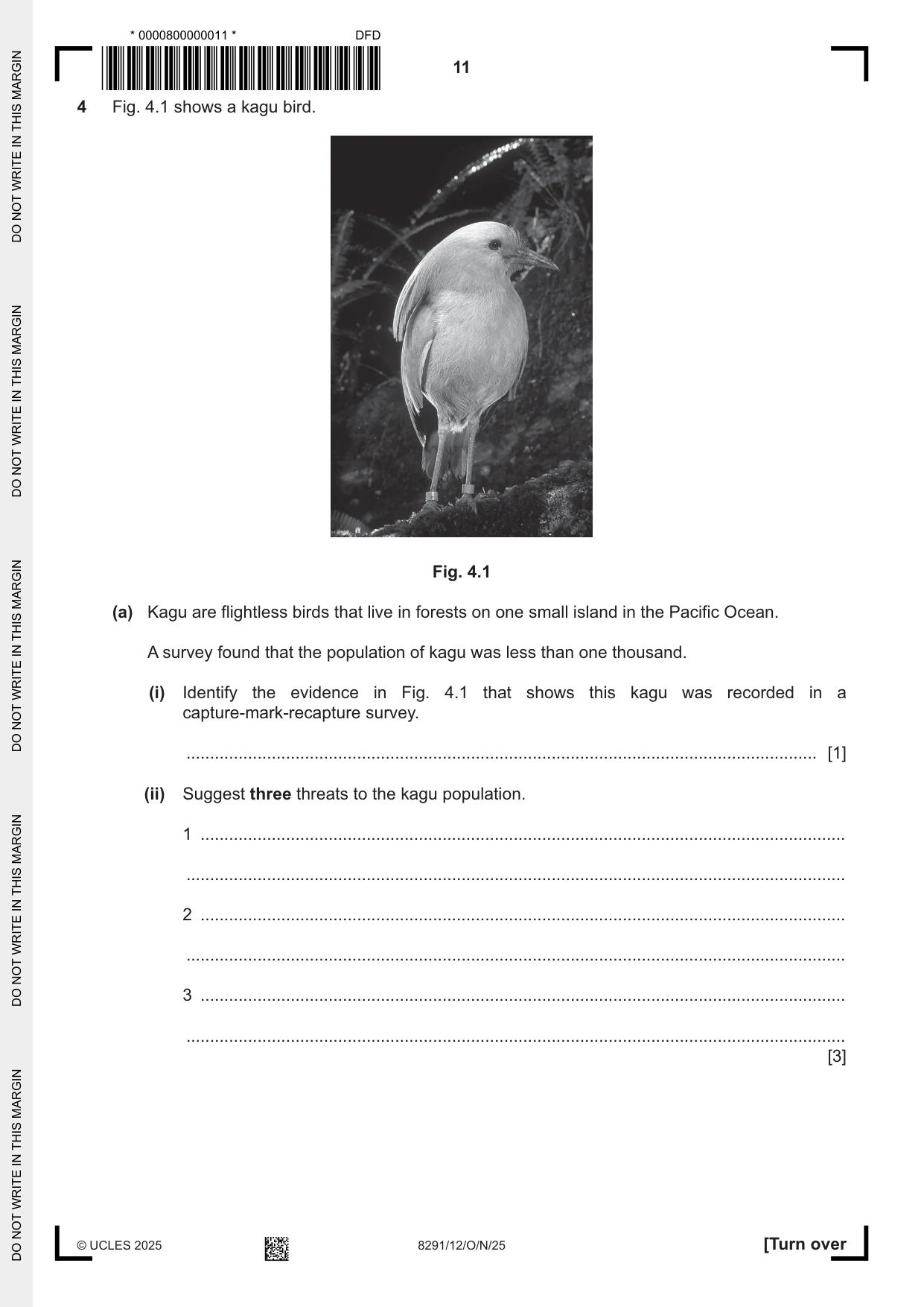 Cambridge A Level Environmental Management (AS only) 8291 2025 Oct/Nov Paper 1 · Variant 2 question paper, page 11 of 20
