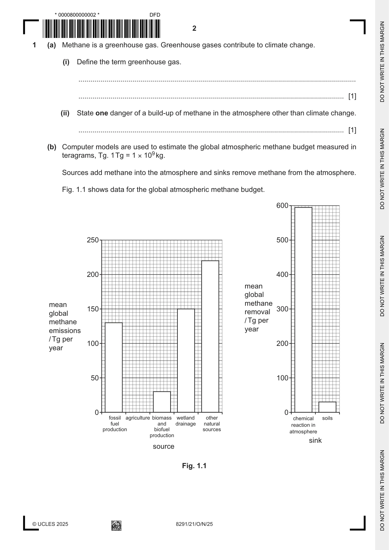 Cambridge A Level Environmental Management (AS only) 8291 2025 Oct/Nov Paper 2 · Variant 1 question paper, page 2 of 24